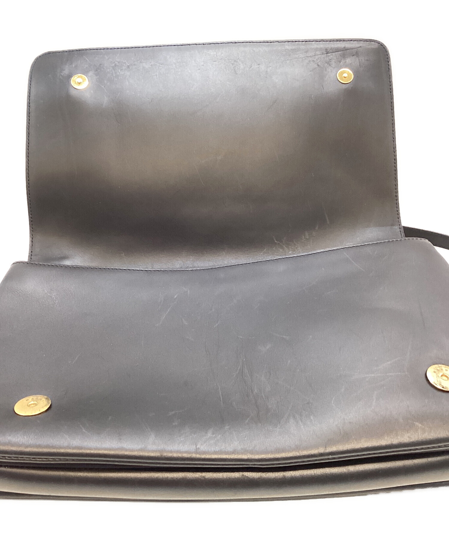 中古・古着通販】MARNI (マルニ) レザーショルダーバッグ ブラック 