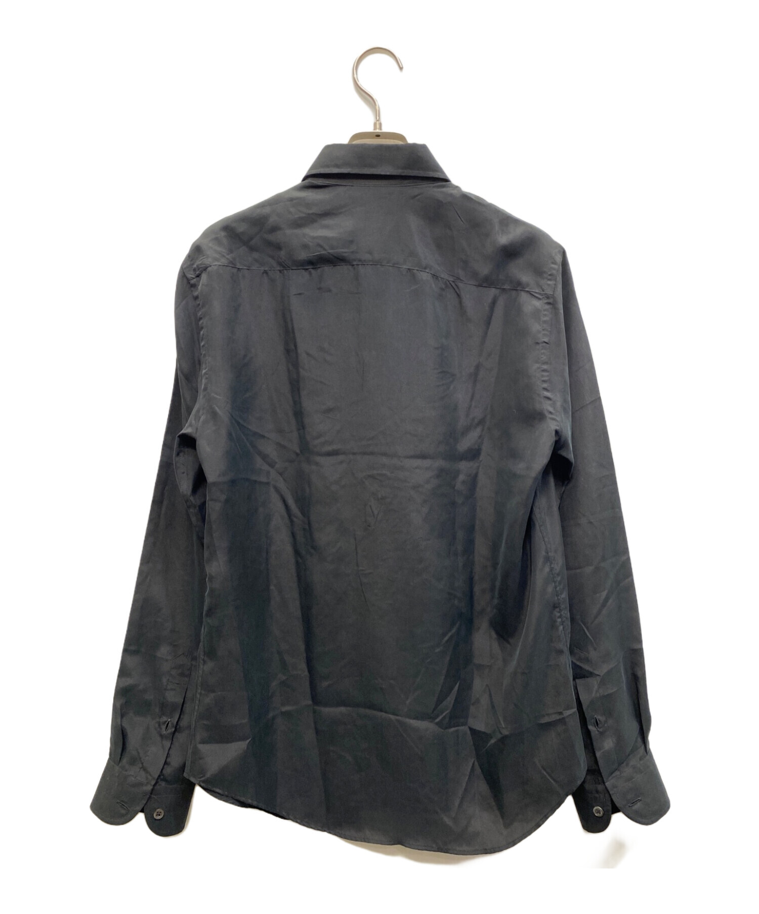 EMPORIO ARMANI エンポリオアルマーニ カジュアルシャツ M 黒 【古着】【中古】【送料無料】 EMPORIO ARMANI シャツ 「エンポリオ アルマーニ」ASV フルジップ