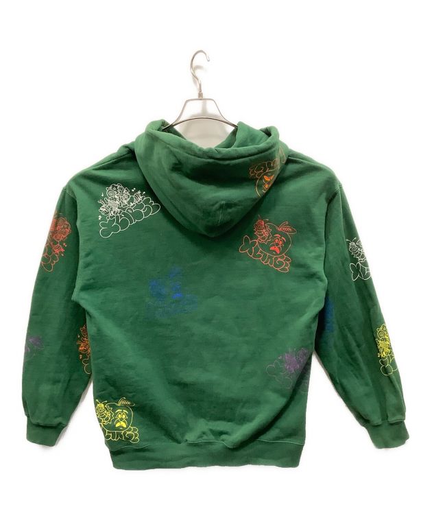 XLARGEパーカー緑　L 中古・古着通販】X-LARGE (エクストララージ) プルオーバーパーカー