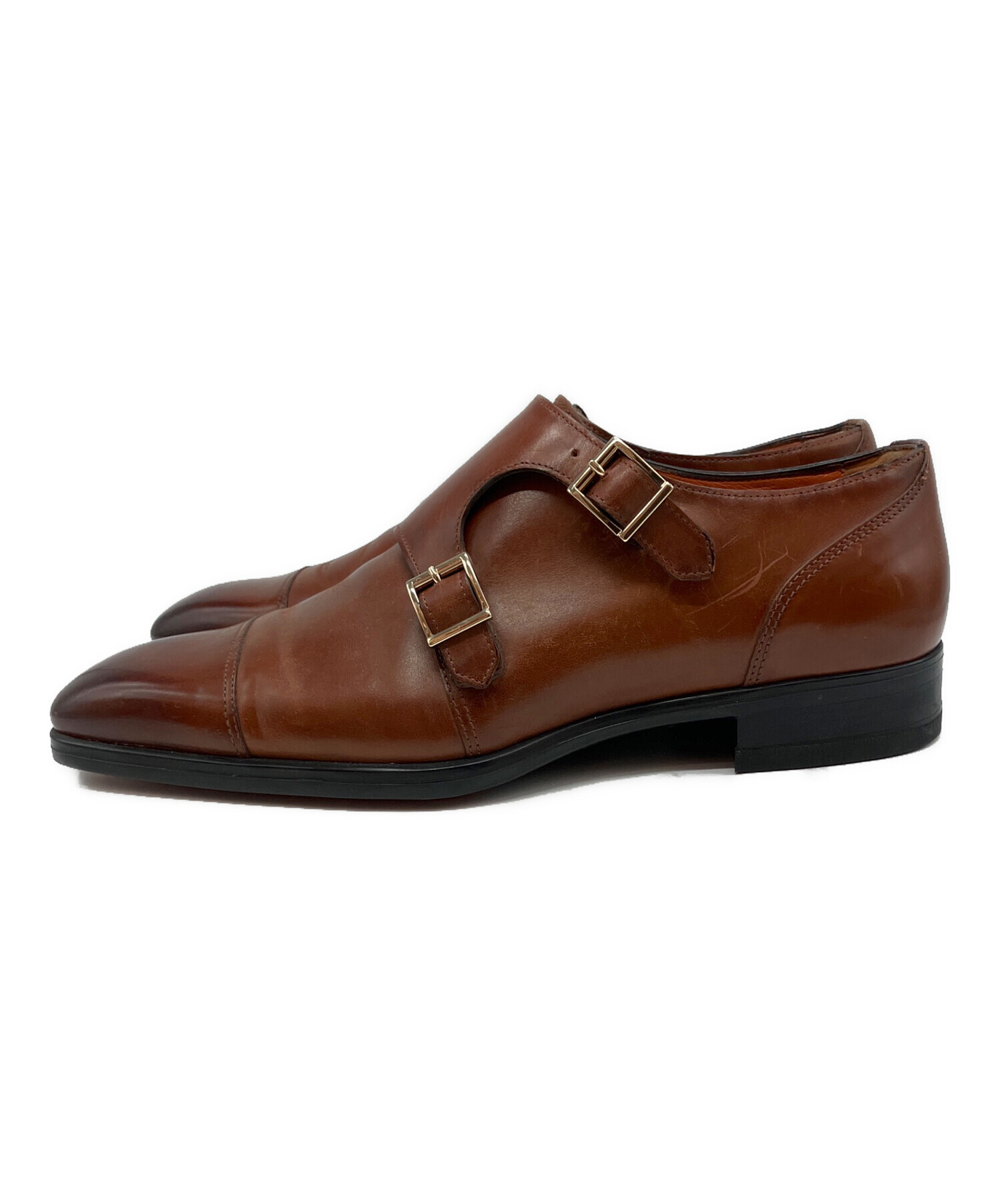 中古・古着通販】Santoni (サントーニ) ダブルモンクシューズ ブラウン