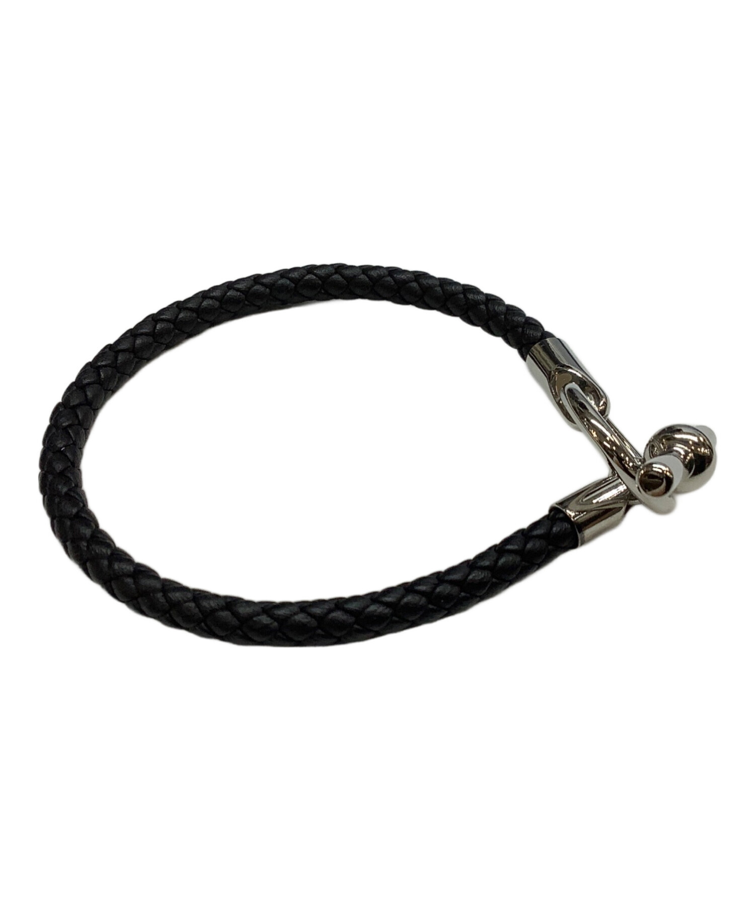 中古・古着通販】HERMES (エルメス) レザーブレスレット ブラック 