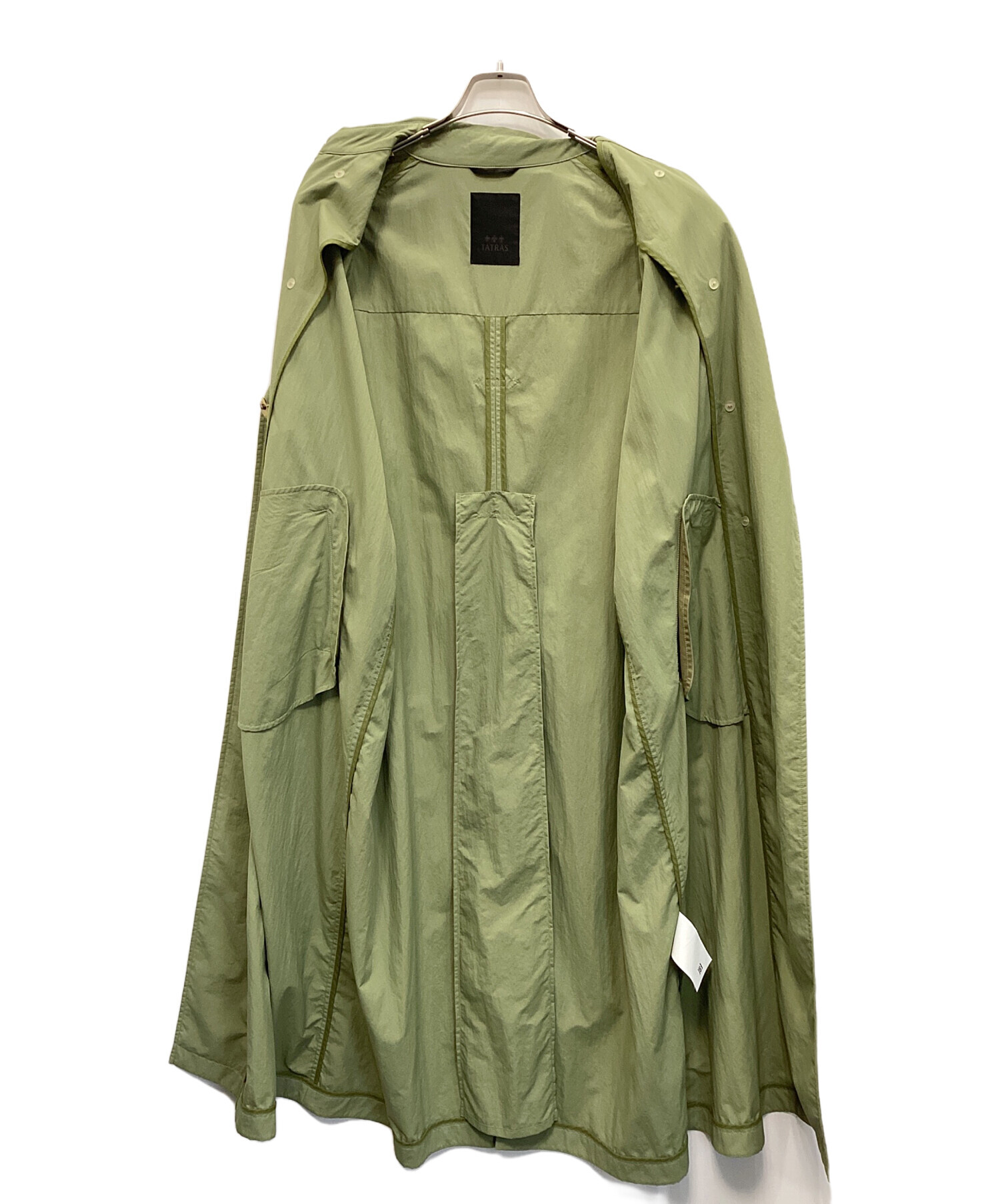TATRAS (タトラス) ロングトレンチコート02 クリーニング済 中古・古着通販】TATRAS (タトラス) トレンチコート グリーン サイズ