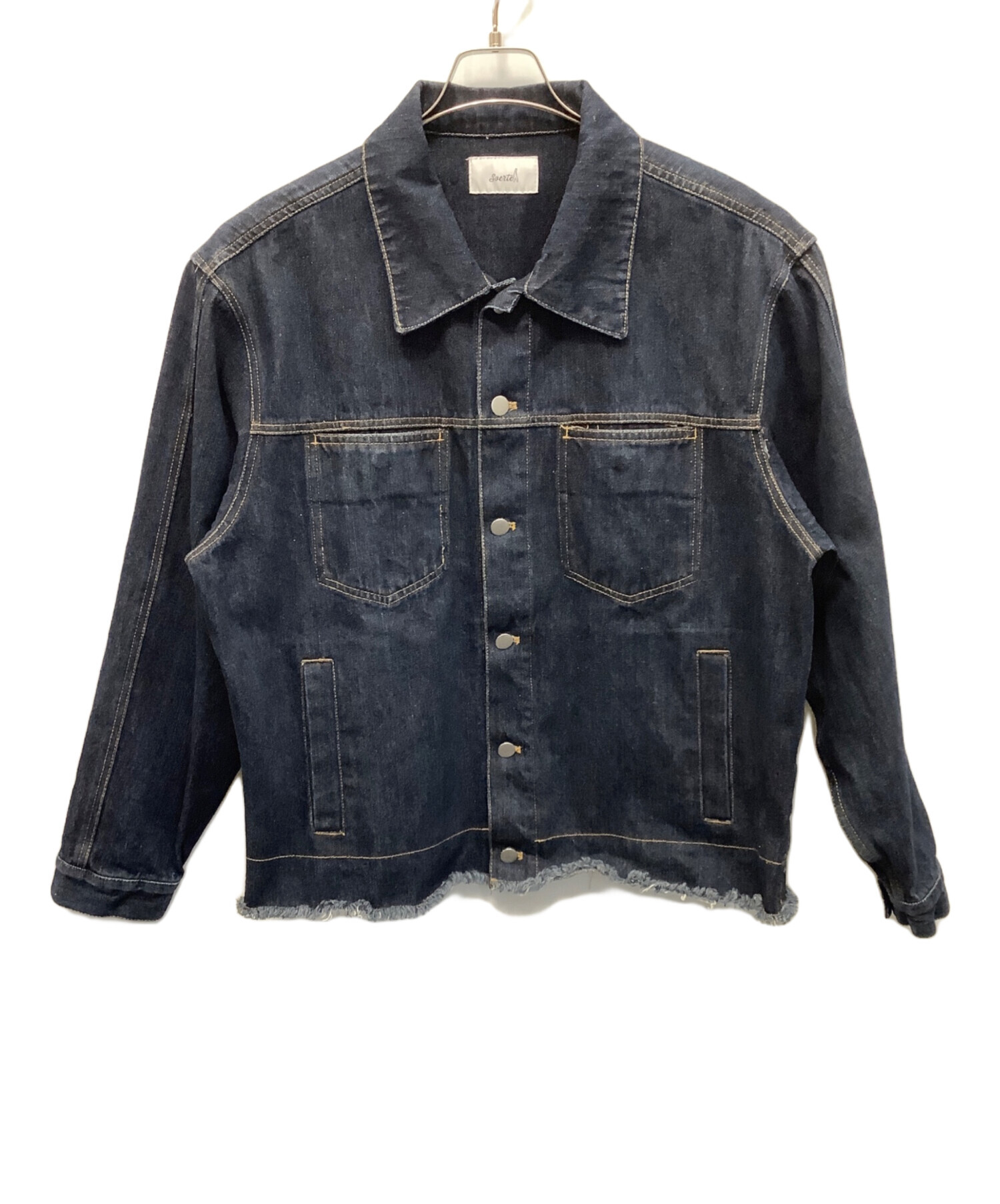 中古・古着通販】soerte (ソエルテ) Cut-off denim jacket インディゴ 