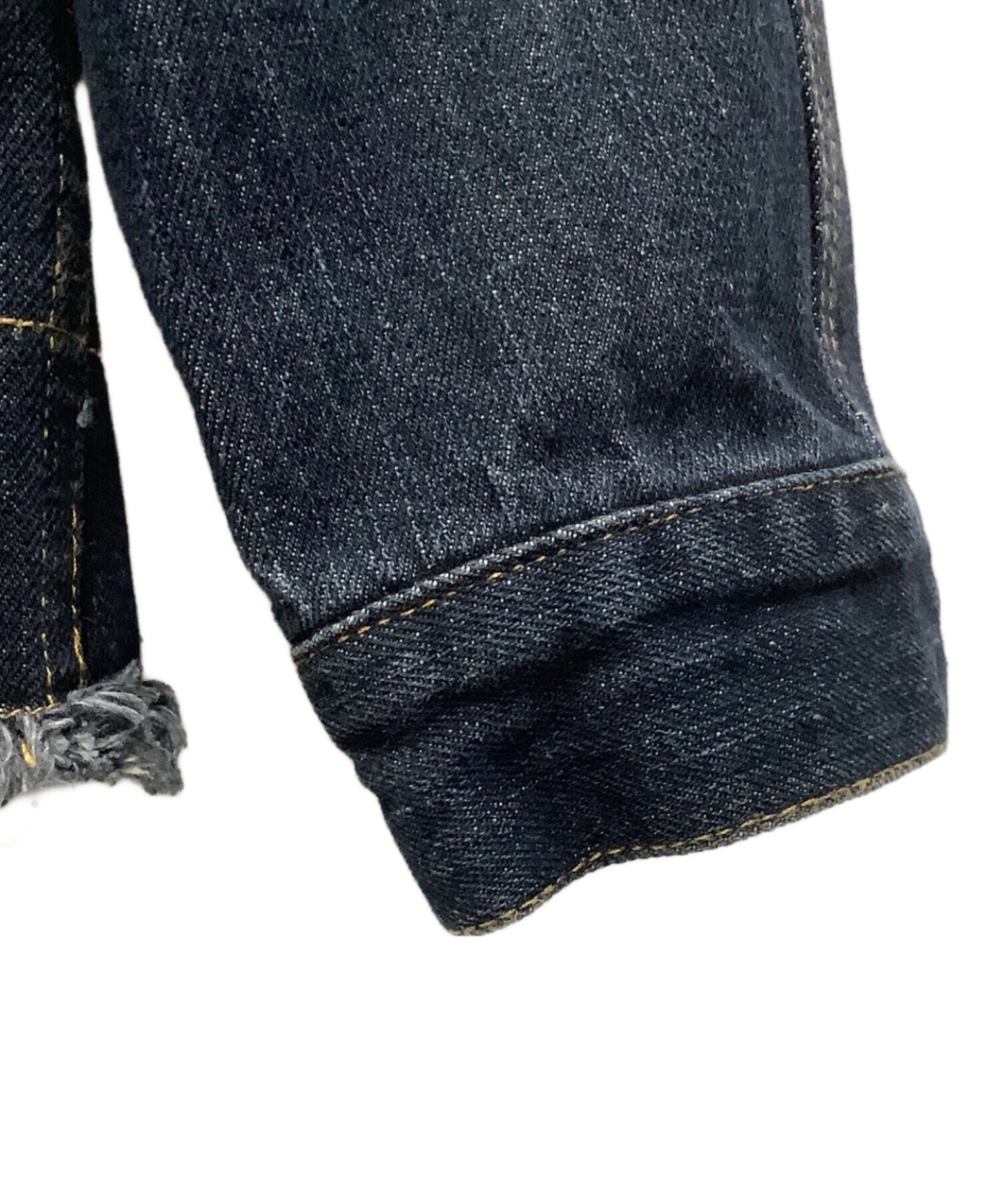 中古・古着通販】soerte (ソエルテ) Cut-off denim jacket インディゴ 