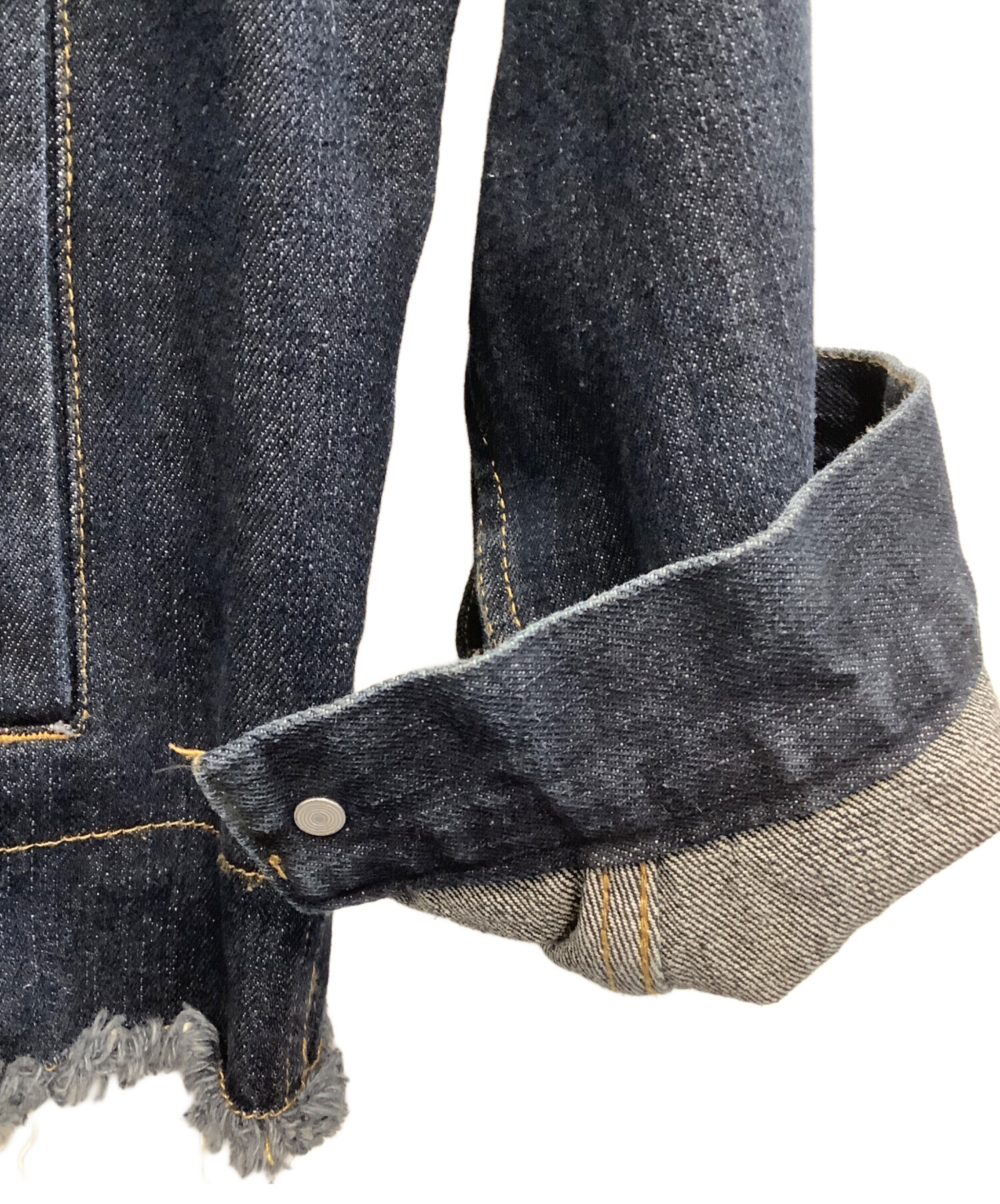 中古・古着通販】soerte (ソエルテ) Cut-off denim jacket インディゴ 