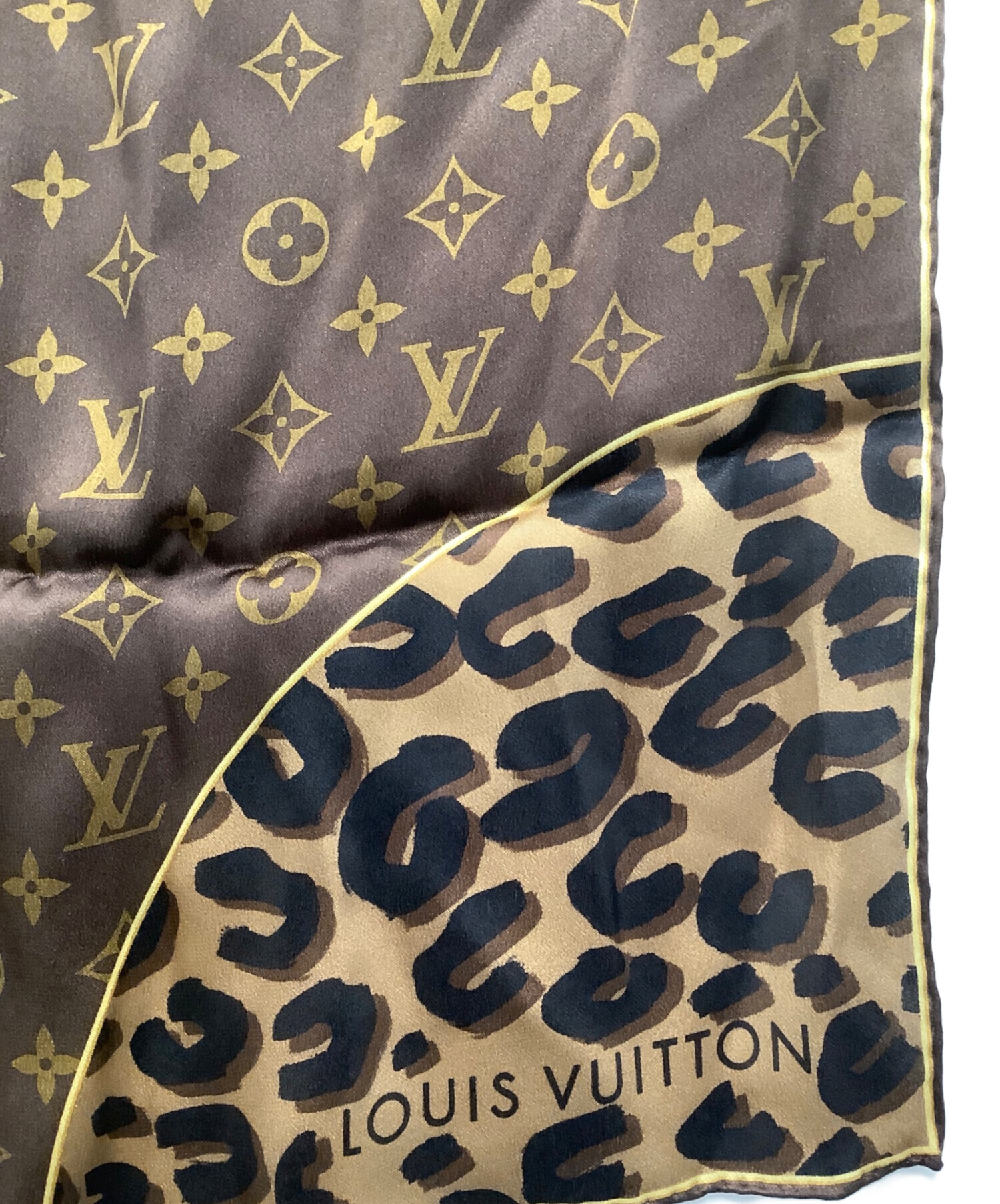 Louis Vuitton シルクストール ブラウン LOUIS VUITTON（ルイ・ヴィトン） モノグラム シルク ショール M75748