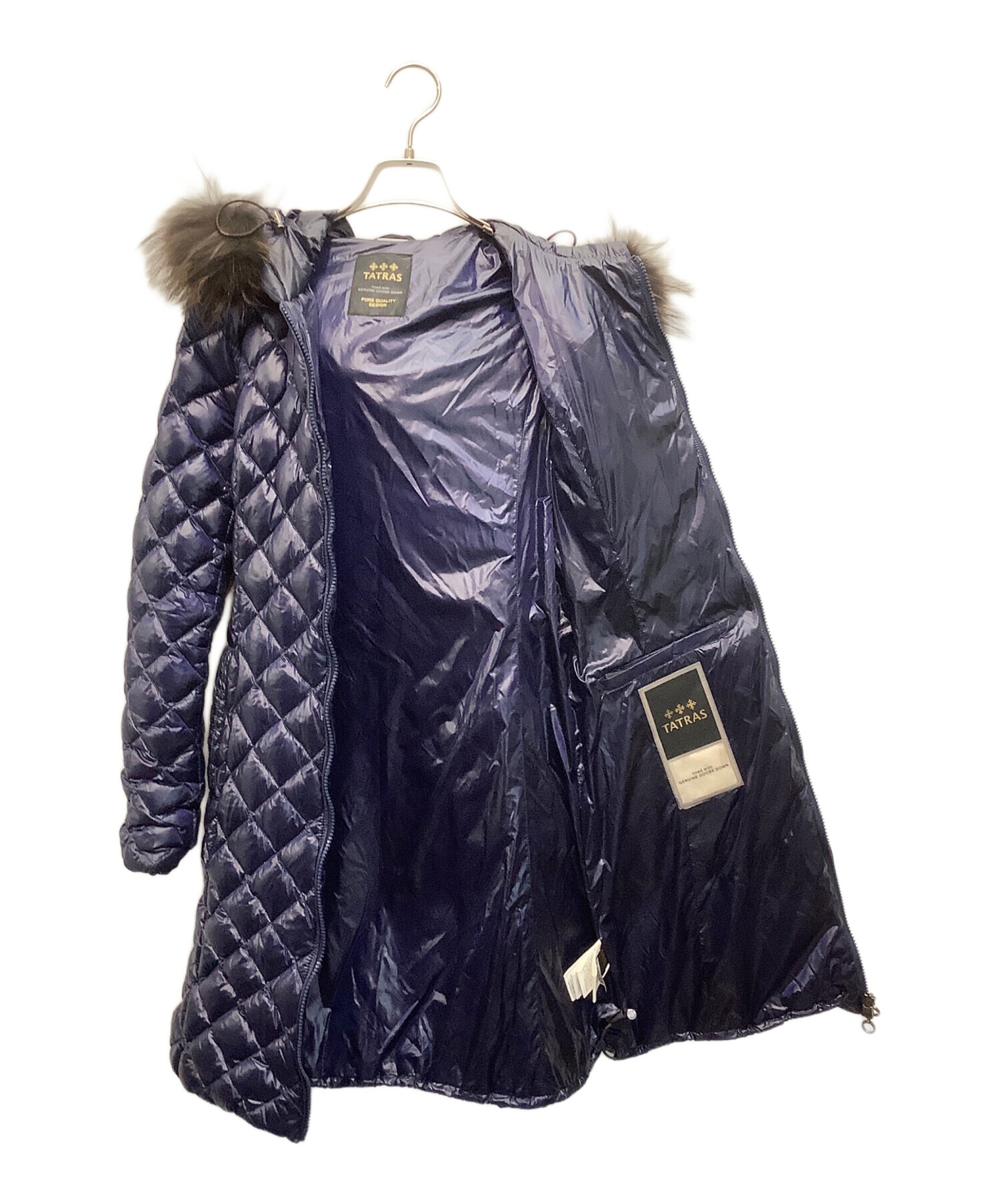 即発送/タトラス/TATRAS/ベルト付きロングダウンジャケット/ネイビー