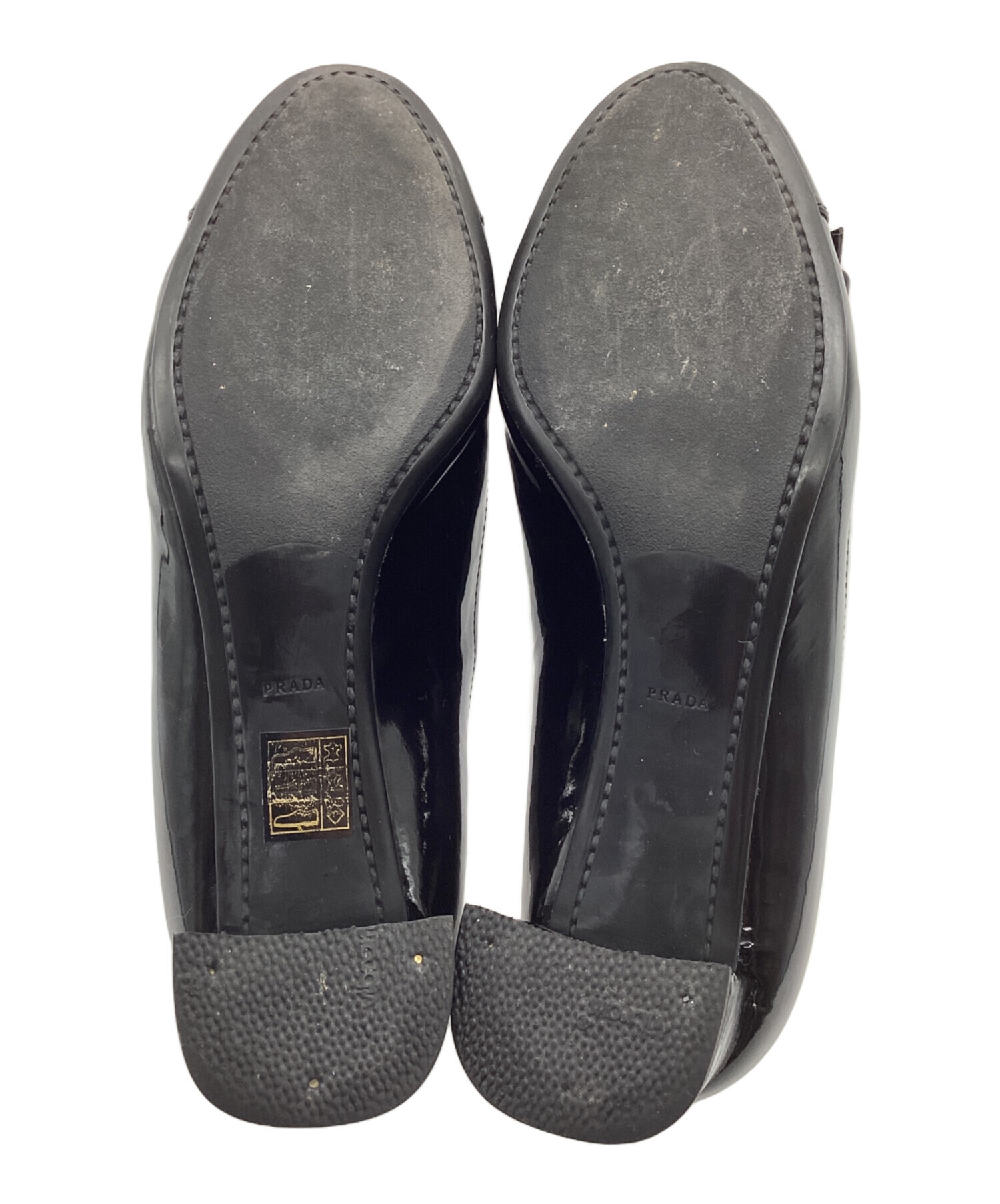 中古・古着通販】PRADA (プラダ) エナメルリボンパンプス