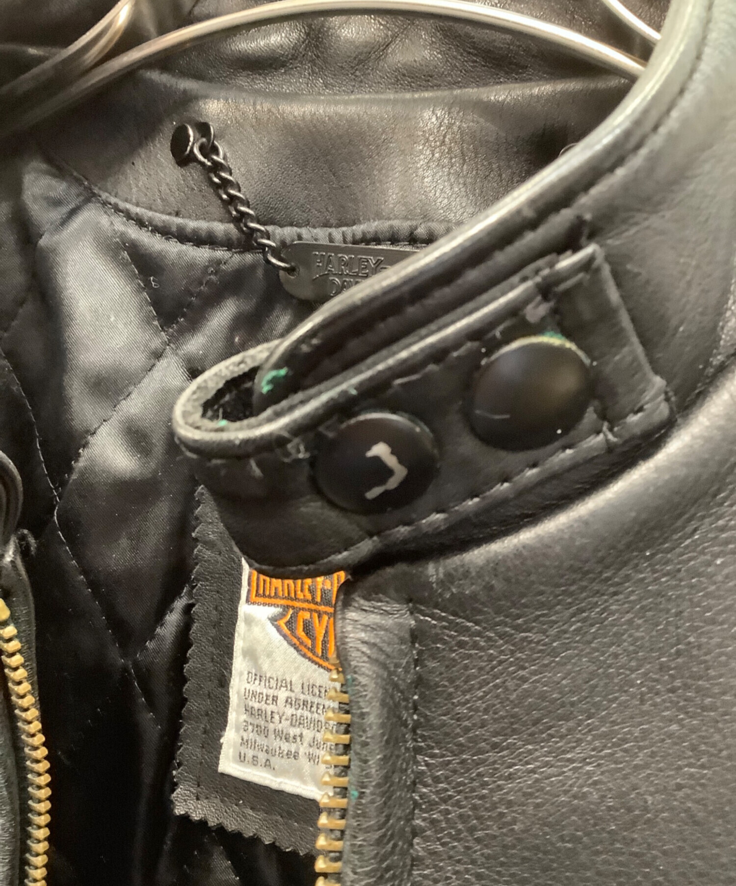 Harley Davidson ブラック シングルライダースジャケット M 中古・古着通販】HARLEY-DAVIDSON (ハーレーダビッドソン) シングル
