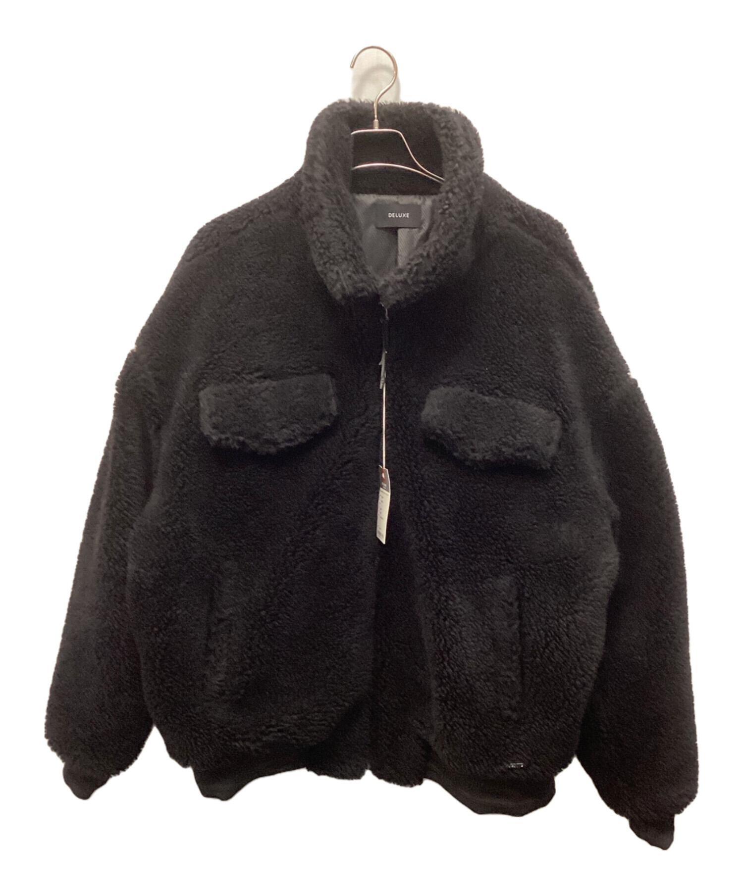 中古・古着通販】DELUXE (デラックス) ボアジャケット ブラック 中古・古着通販】DELUXE (デラックス) ボアジャケット ブラック