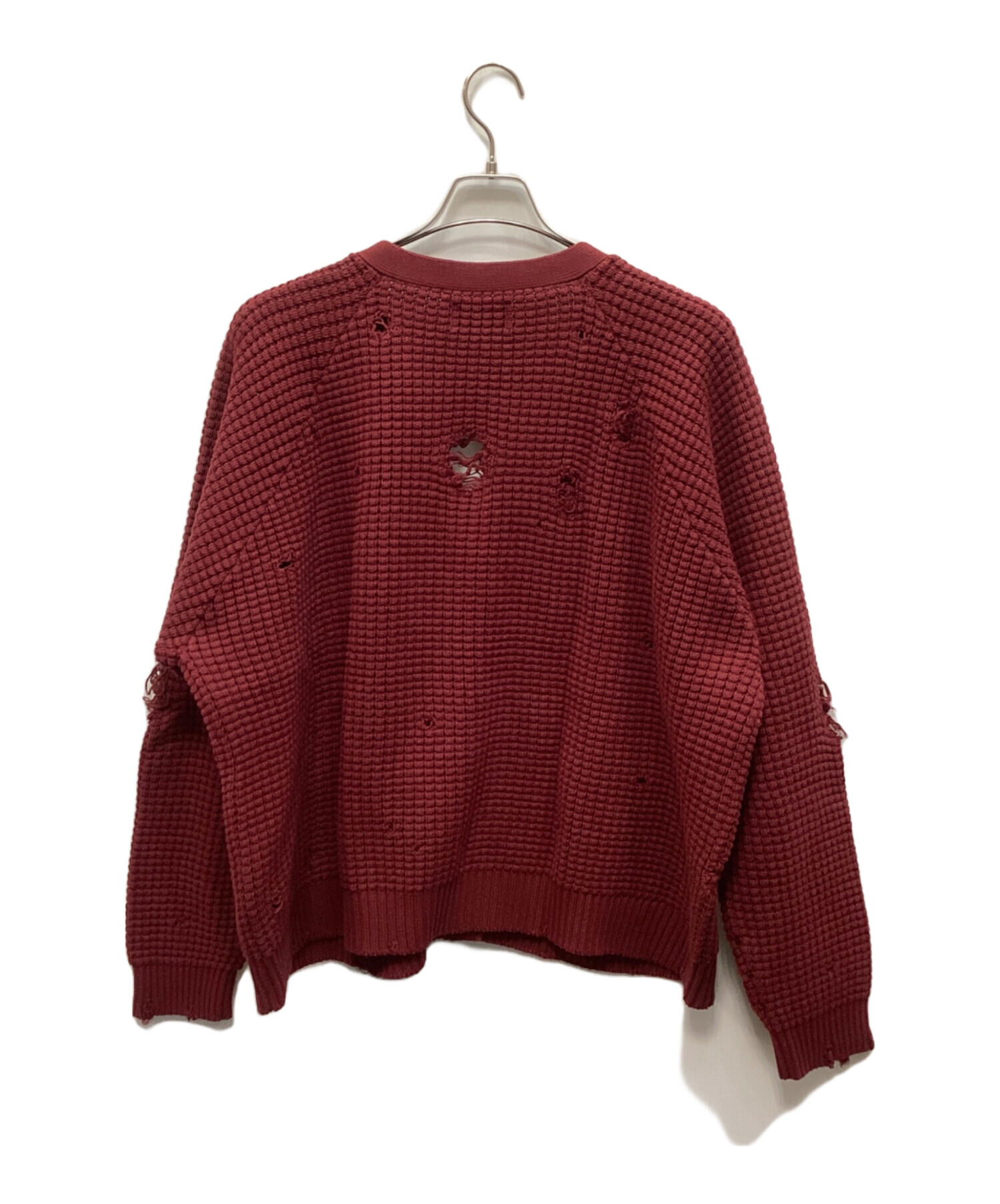 中古・古着通販】DELUXE (デラックス) ダメージ加工カーディガン