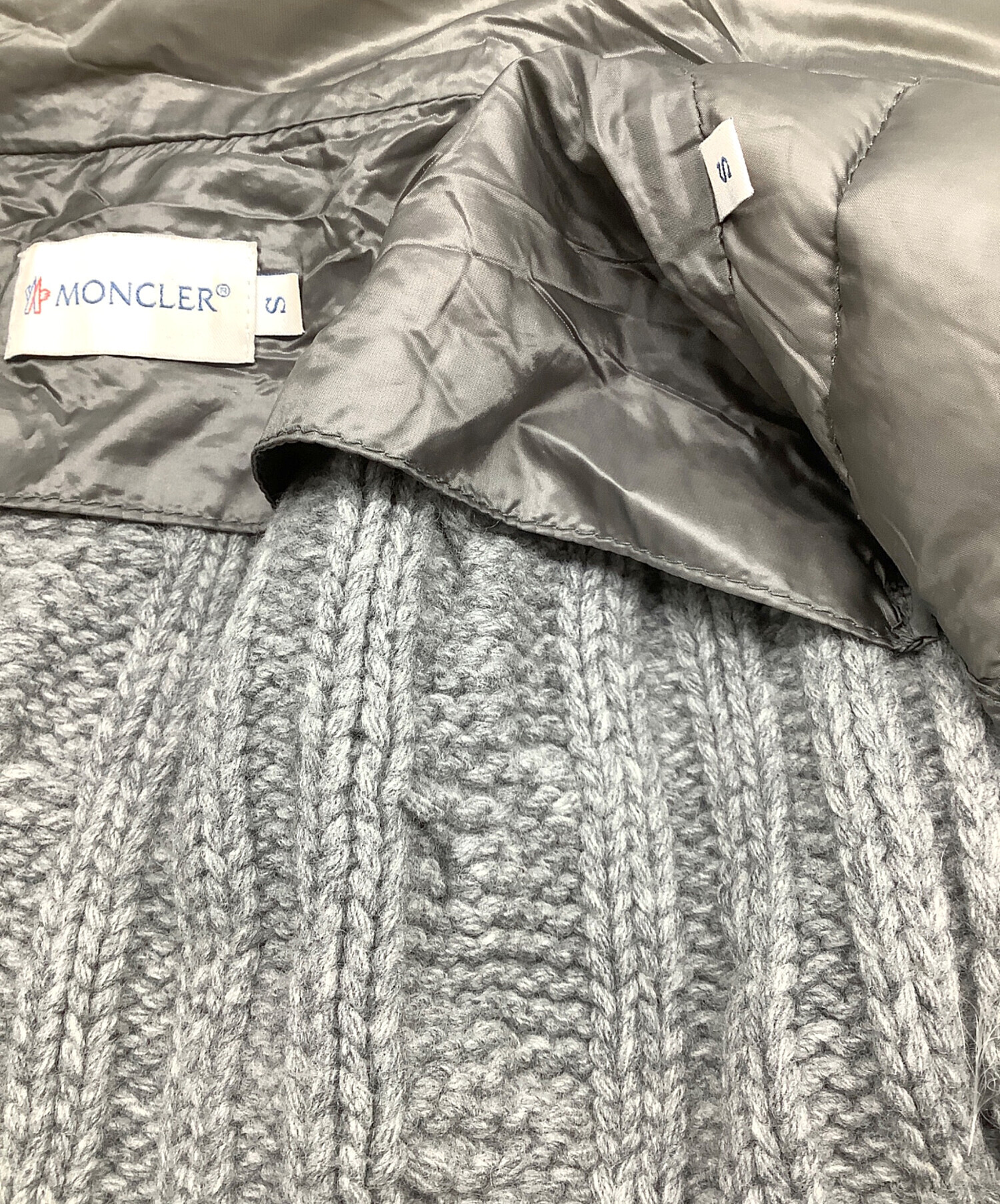 中古・古着通販】MONCLER (モンクレール) ニット切替ダウンベスト