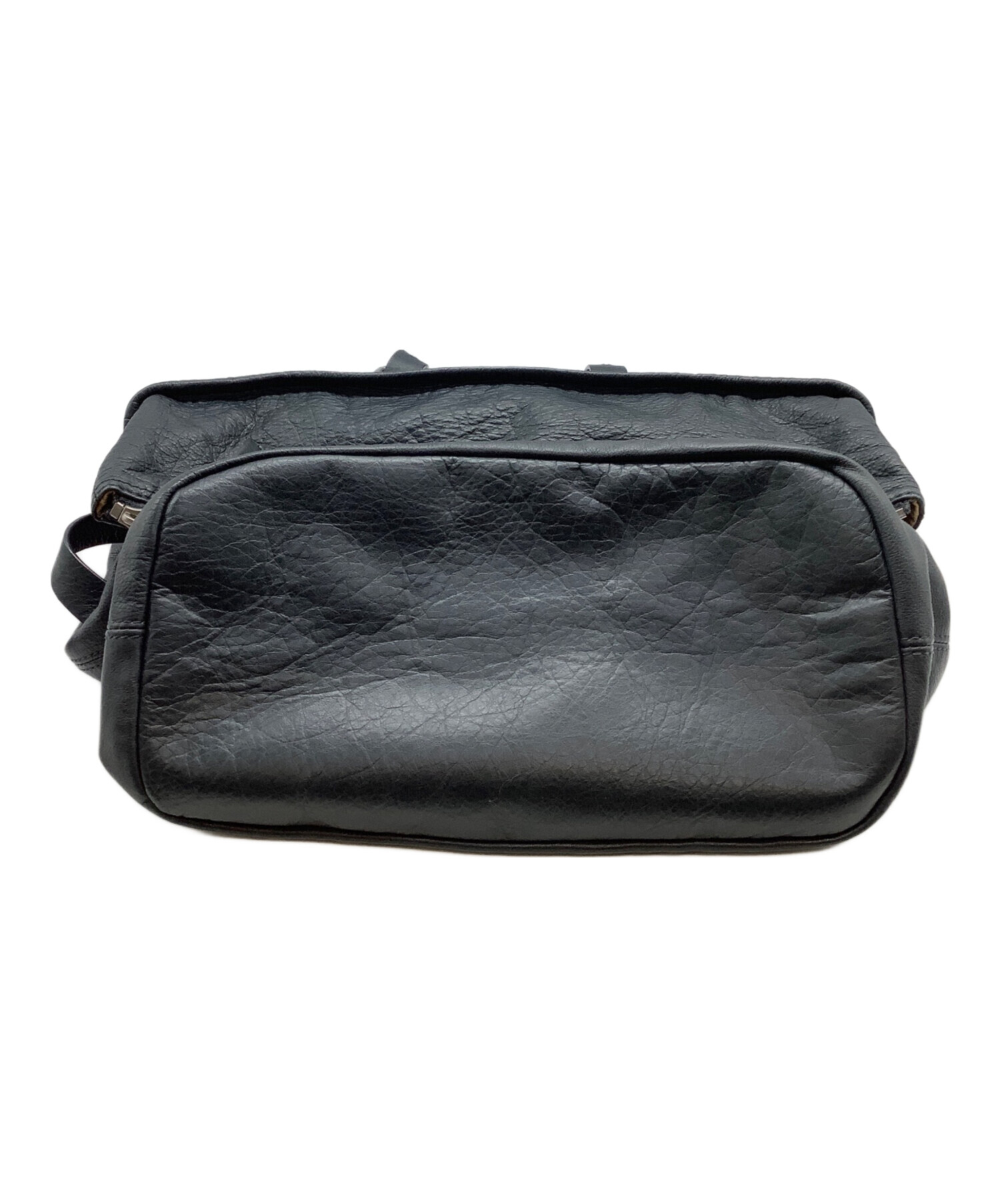 中古・古着通販】LACOSTE (ラコステ) レザートートバッグ ネイビー 