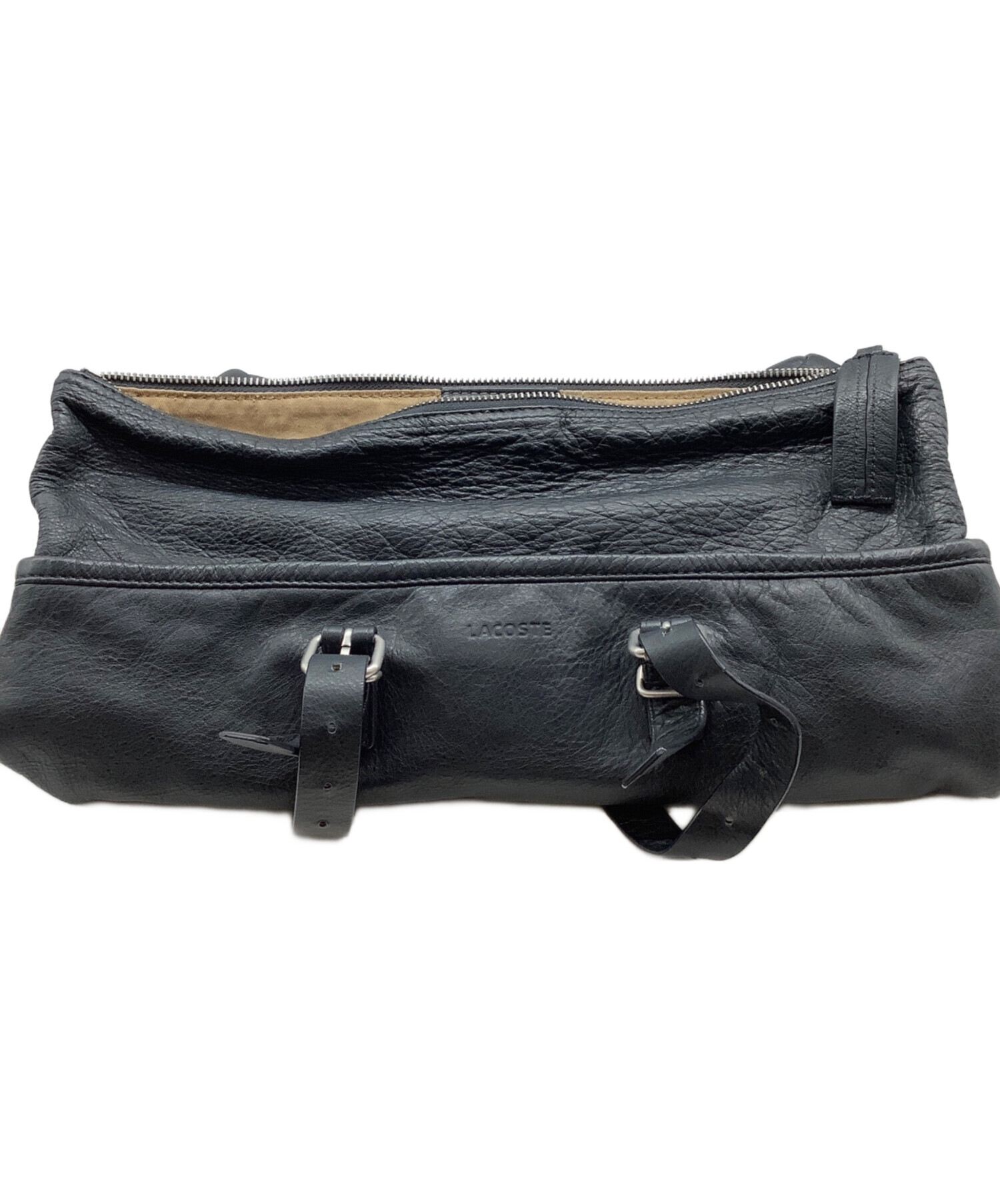 中古・古着通販】LACOSTE (ラコステ) レザートートバッグ ネイビー 