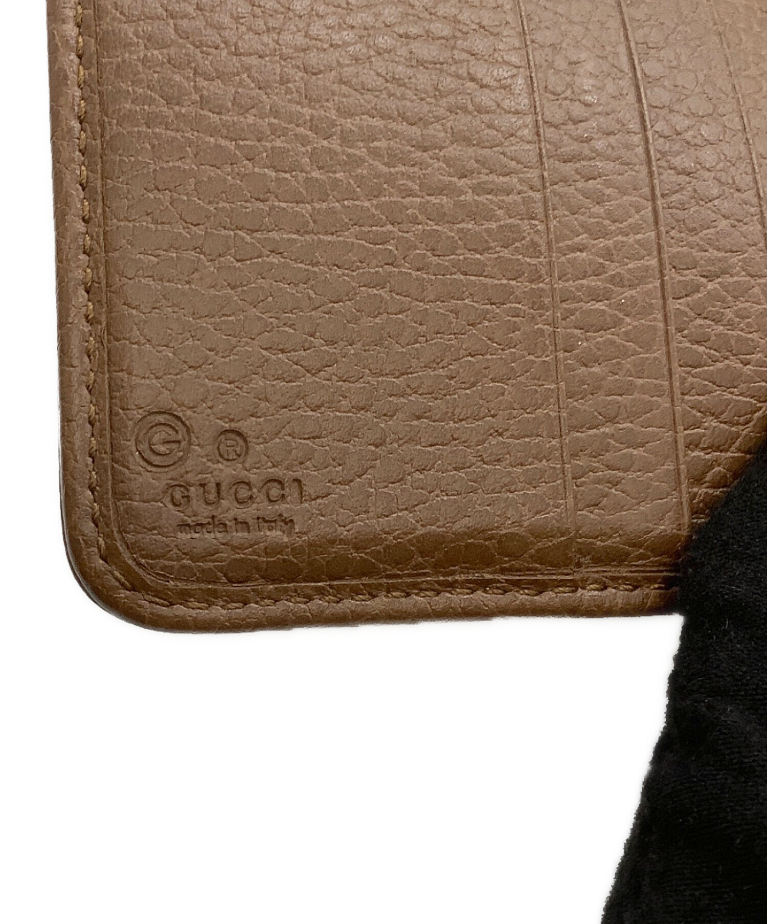 中古・古着通販】GUCCI (グッチ) 2つ折り財布 ベージュ×ブラウン