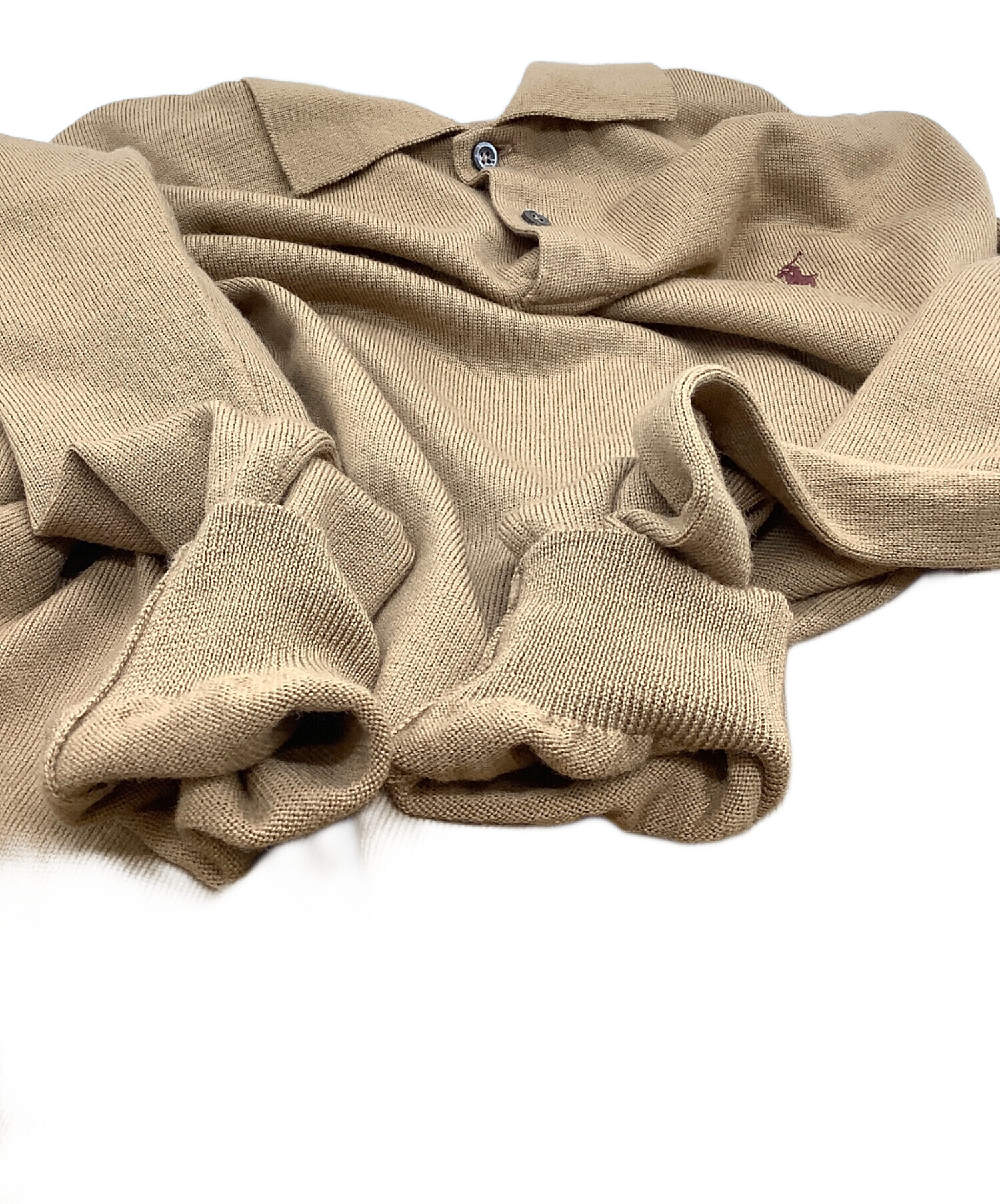 【未使用】ラルフローレン 長袖 ポロシャツ M ブラウン 茶 旧タグ 貴重 レア 中古・古着通販】POLO RALPH LAUREN (ポロ・ラルフローレン) 長袖