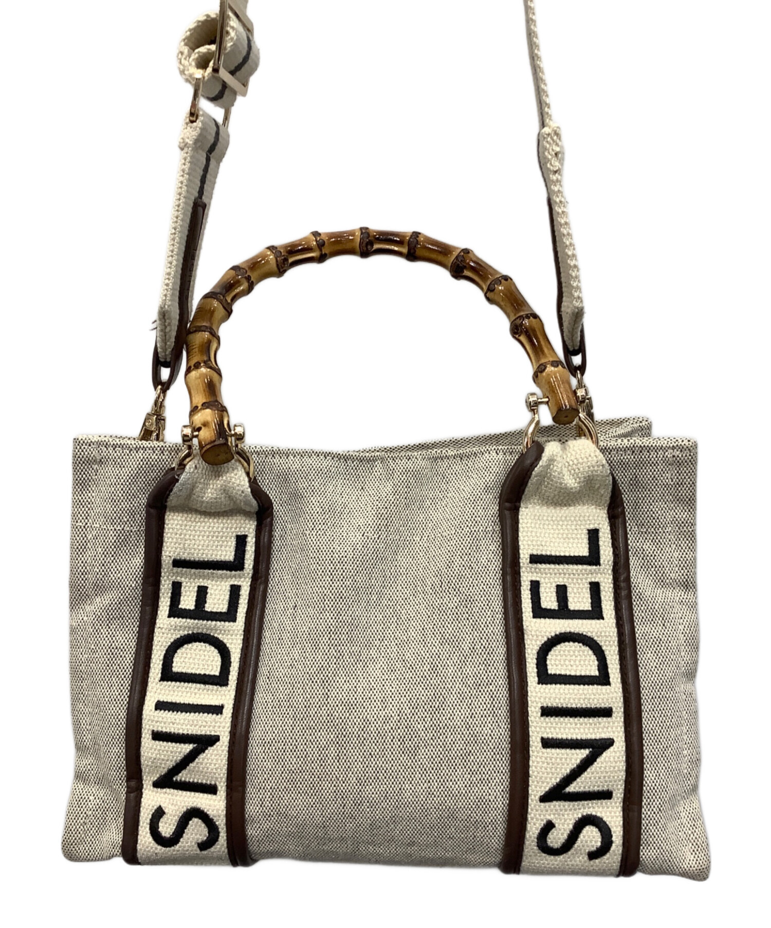 中古・古着通販】Snidel (スナイデル) バンブーロゴバッグ ベージュ 
