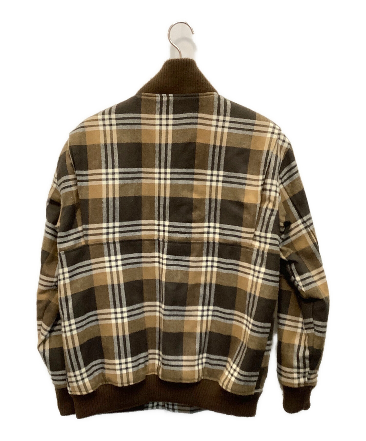 中古・古着通販】WOOLRICH (ウールリッチ) チェックブルゾン ブラウン
