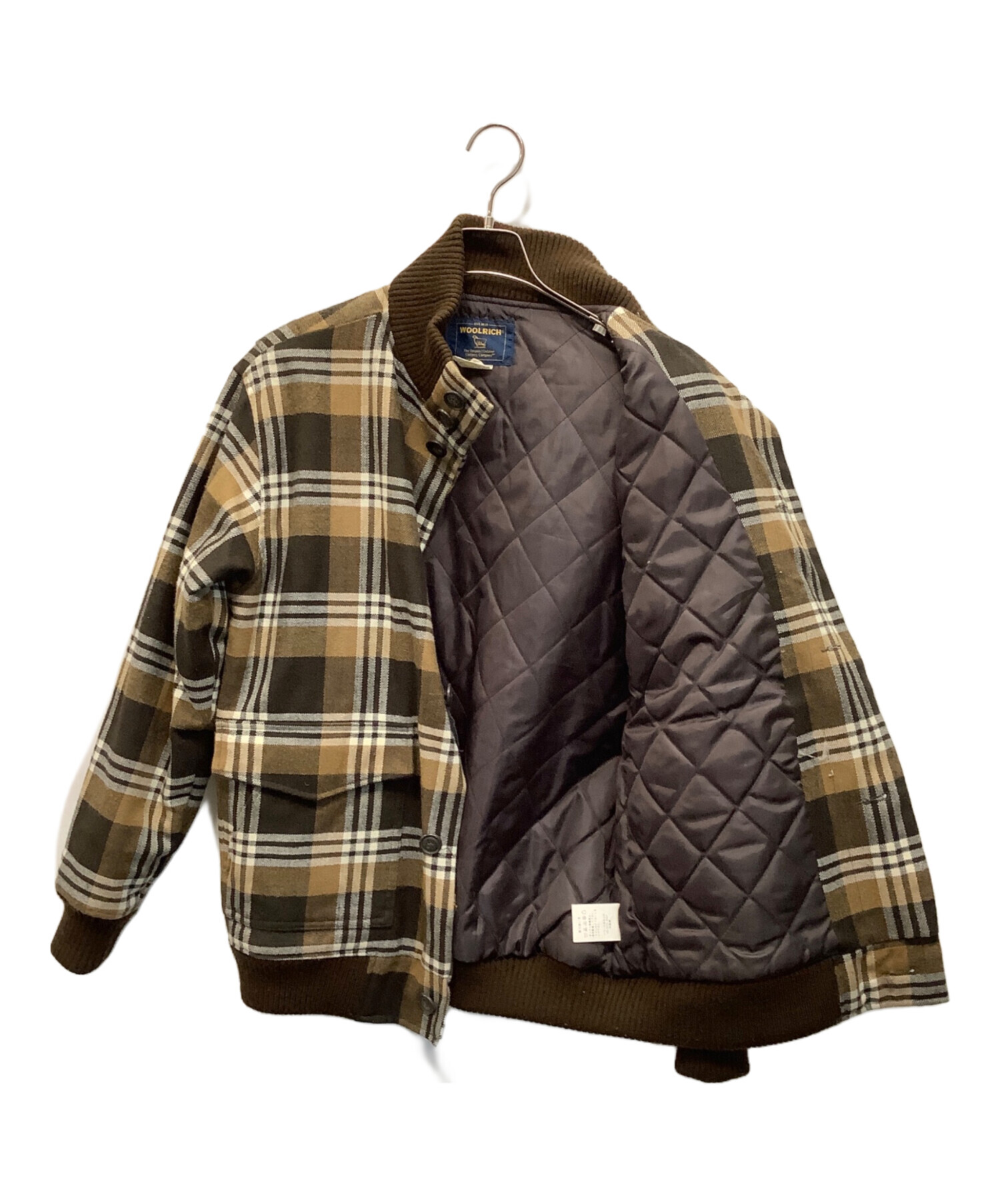 ウールリッチ woolrich チェックジャケット Mサイズ used中古 中古・古着通販】WOOLRICH (ウールリッチ) チェックブルゾン ブラウン