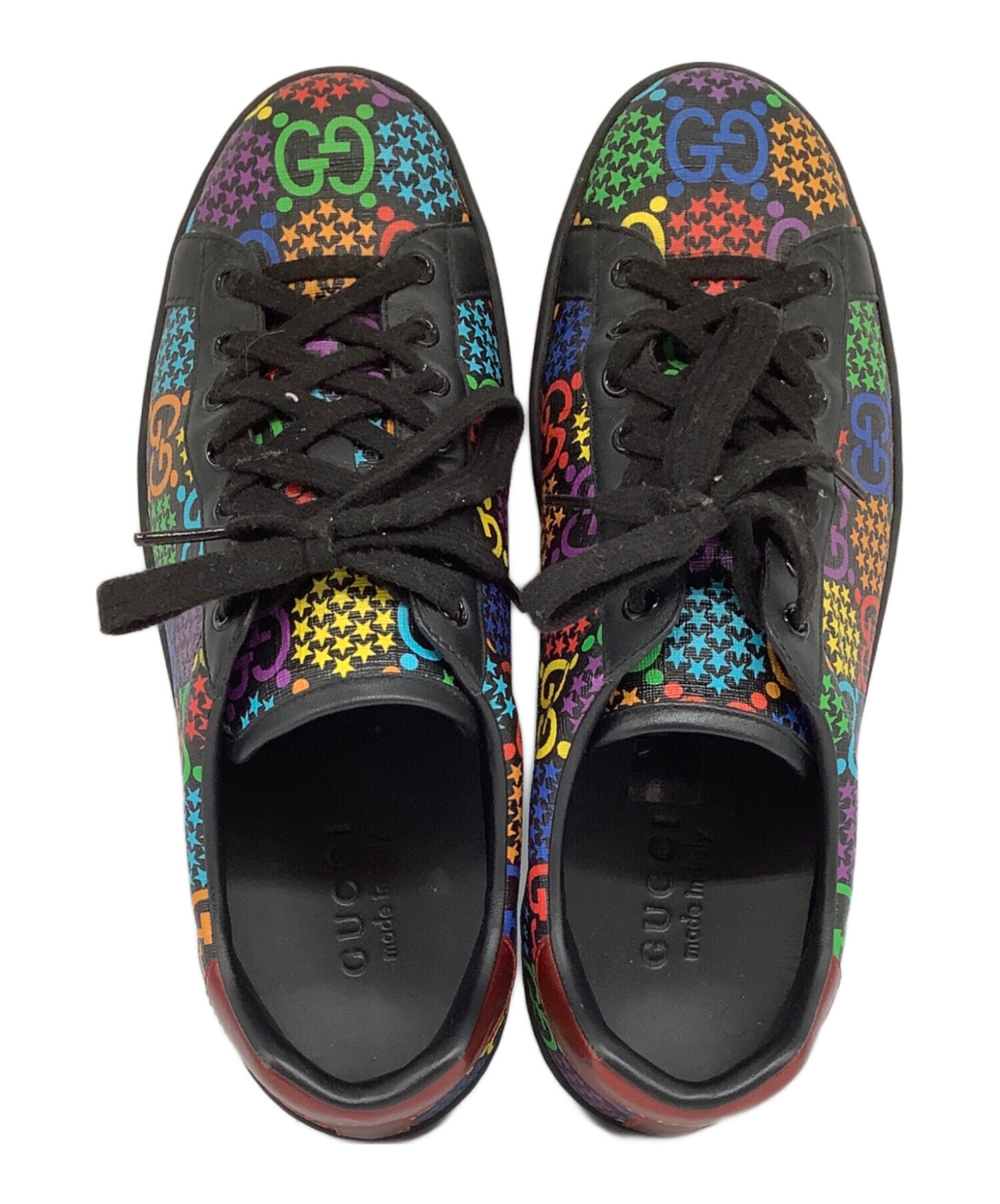 中古・古着通販】GUCCI (グッチ) スニーカー ブラック サイズ:UK7 1/2