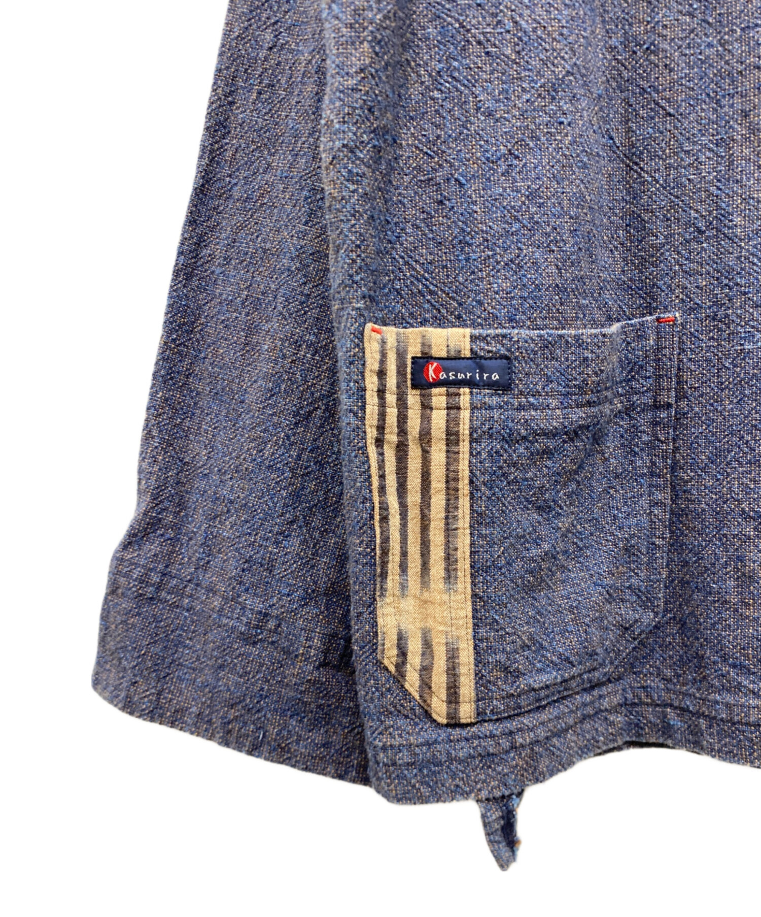 中古・古着通販】kasurira (カスリラ) シャツジャケット インディゴ