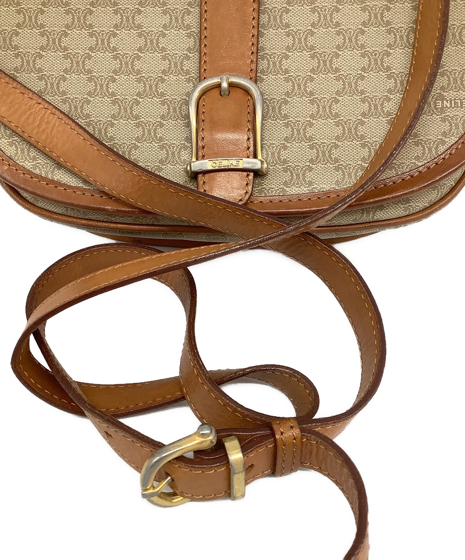 中古・古着通販】CELINE (セリーヌ) ショルダーバッグ ベージュ 