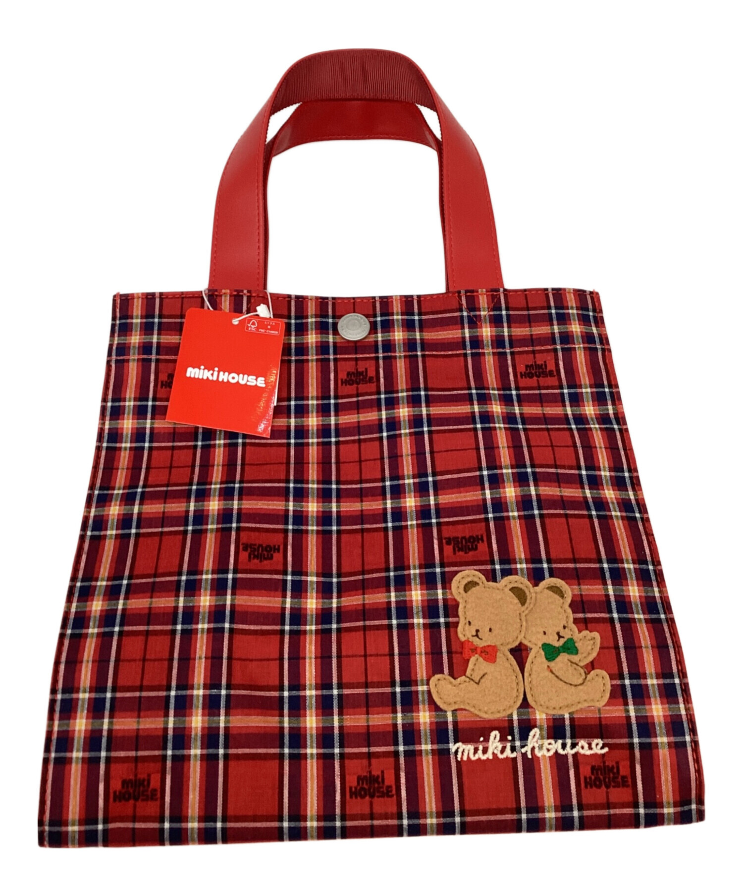 中古・古着通販】mikihouse (ミキハウス) トートバッグ レッド 未使用