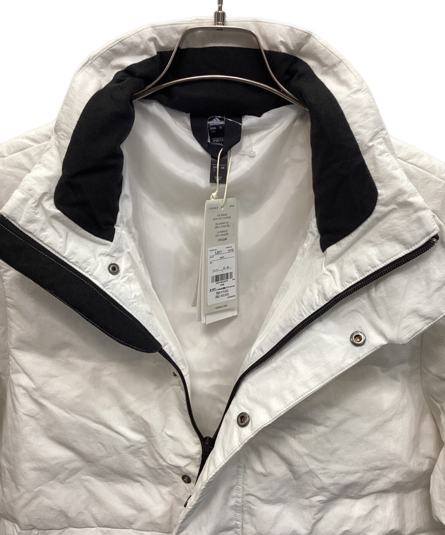 ⭐【美品】adidasゴルフ ダウンジャケット Lサイズ　オフホワイト⭐ ⭐【美品】adidasゴルフ ダウンジャケット Lサイズ オフホワイト