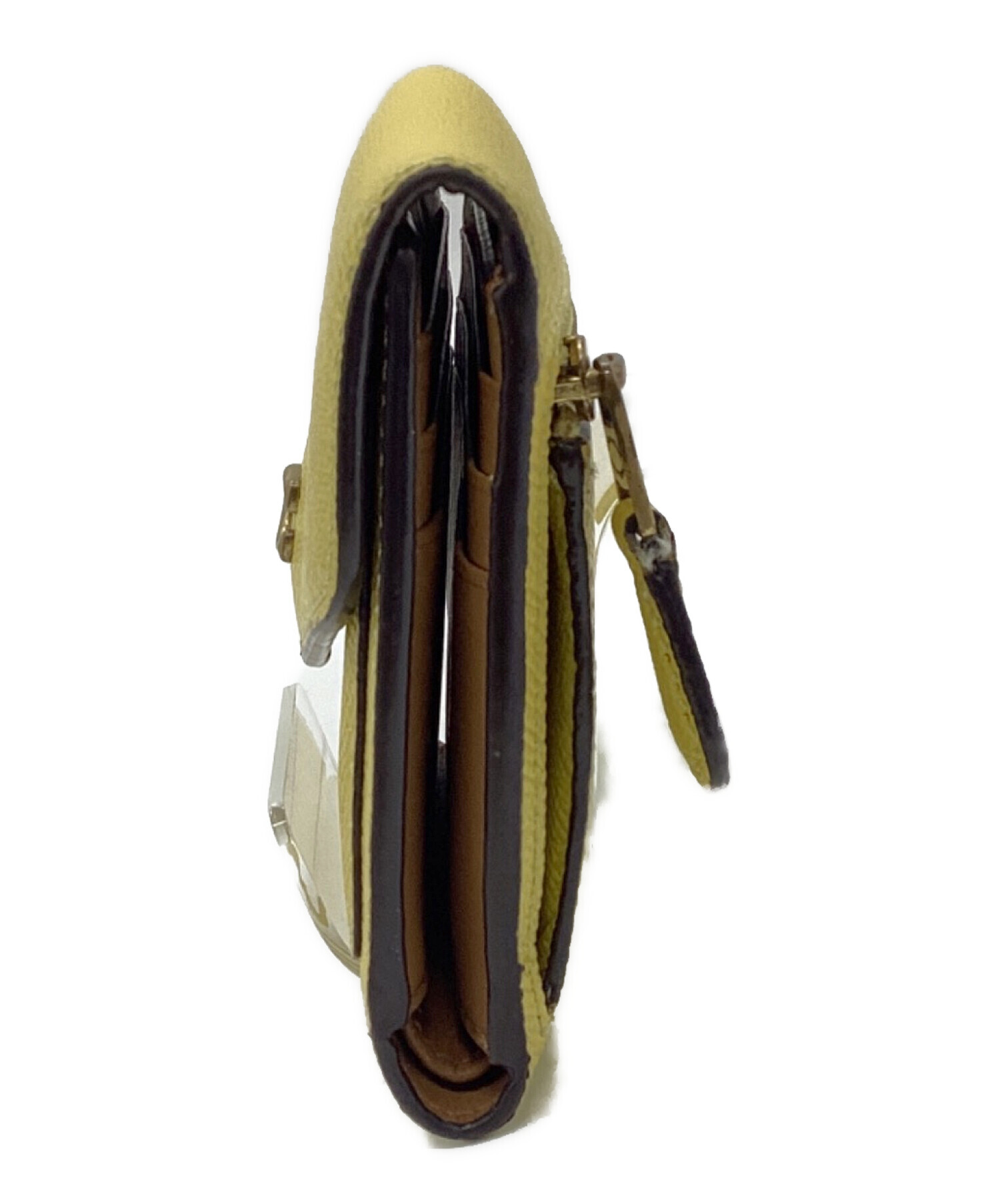 中古・古着通販】COACH (コーチ) 3つ折り財布 イエロー｜ブランド