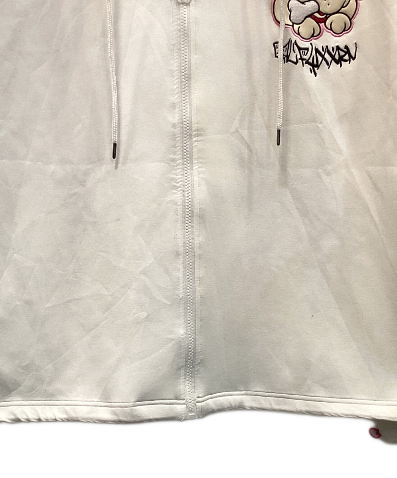 中古・古着通販】GALFY (ガルフィー) XRN KRY ジップパーカー ホワイト