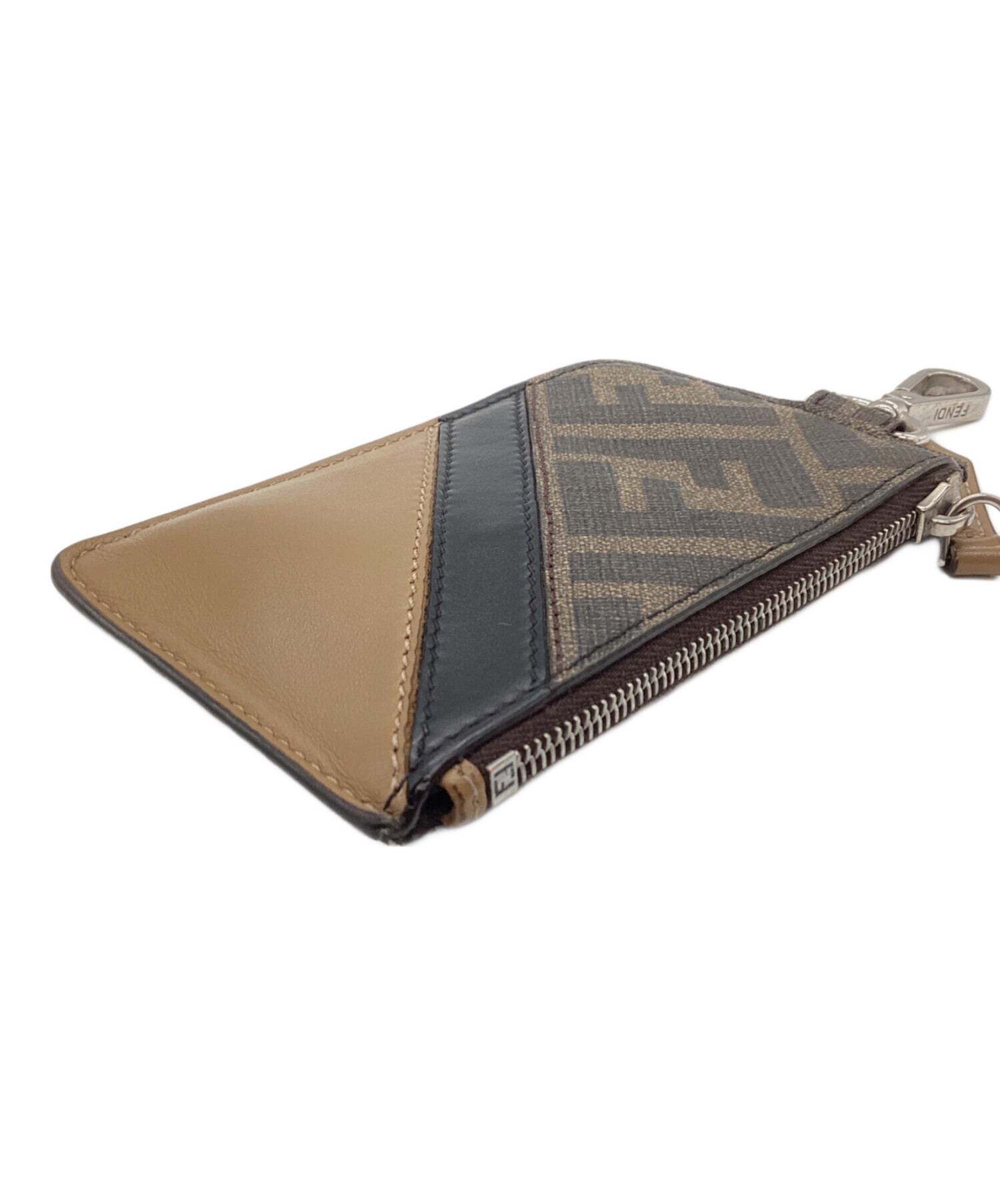 FENDI フェンディ 財布・ケース  ベージュ 【古着】【中古】【送料無料】 中古・古着通販】FENDI (フェンディ) FFダイヤモンド カードケース