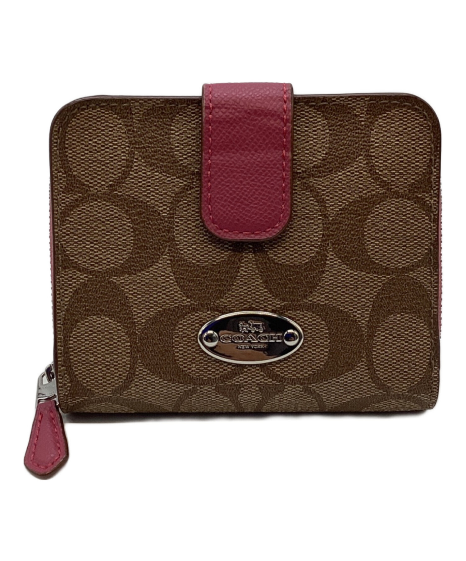 中古・古着通販】COACH (コーチ) 2つ折り財布 ピンク｜ブランド・古着