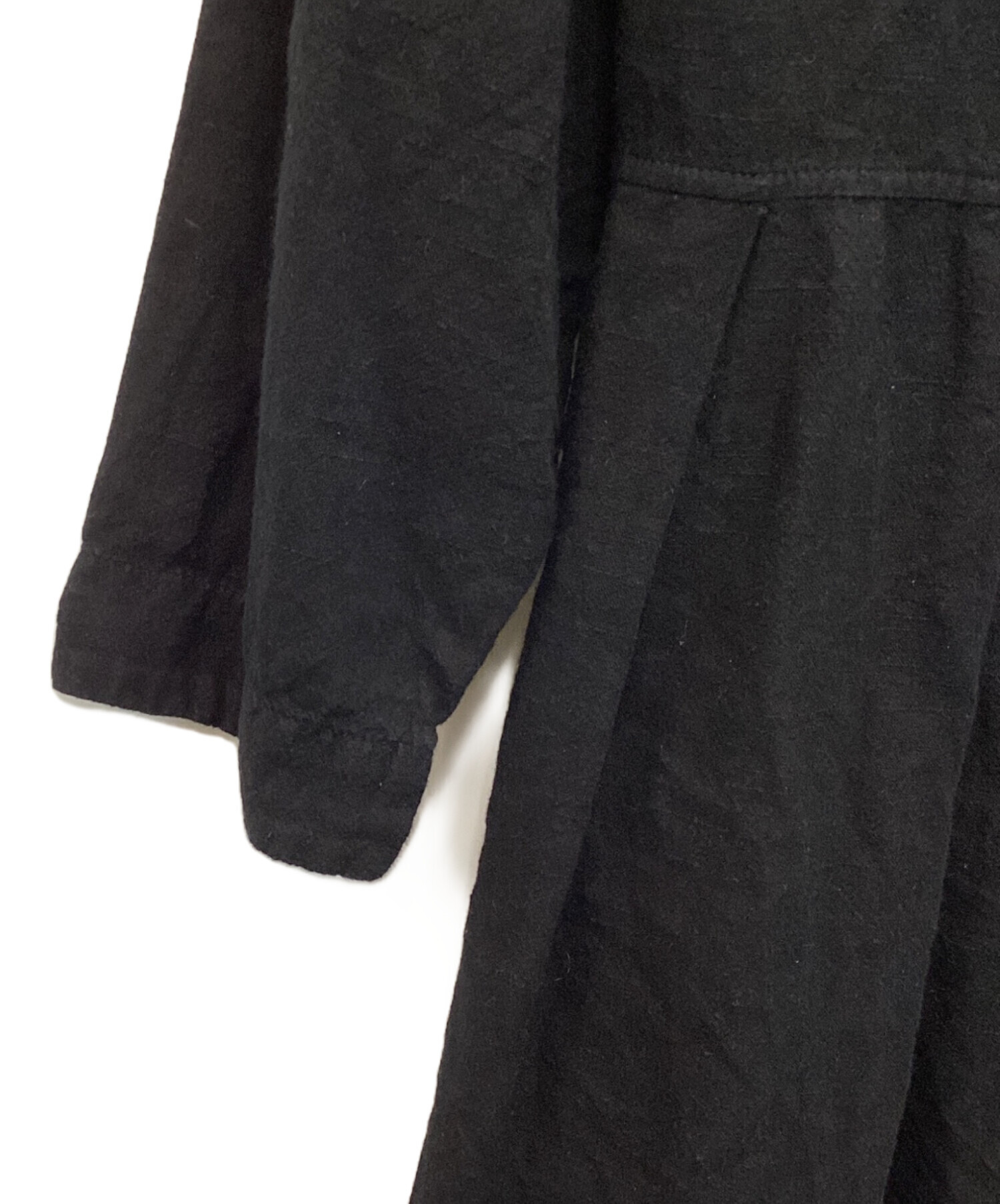 中古・古着通販】kasurira (カスリラ) シャツワンピース ブラック 