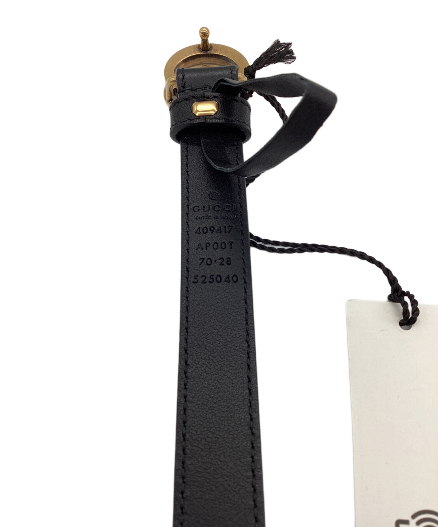 中古・古着通販】GUCCI (グッチ) GGマーモントスリムベルト ブラック