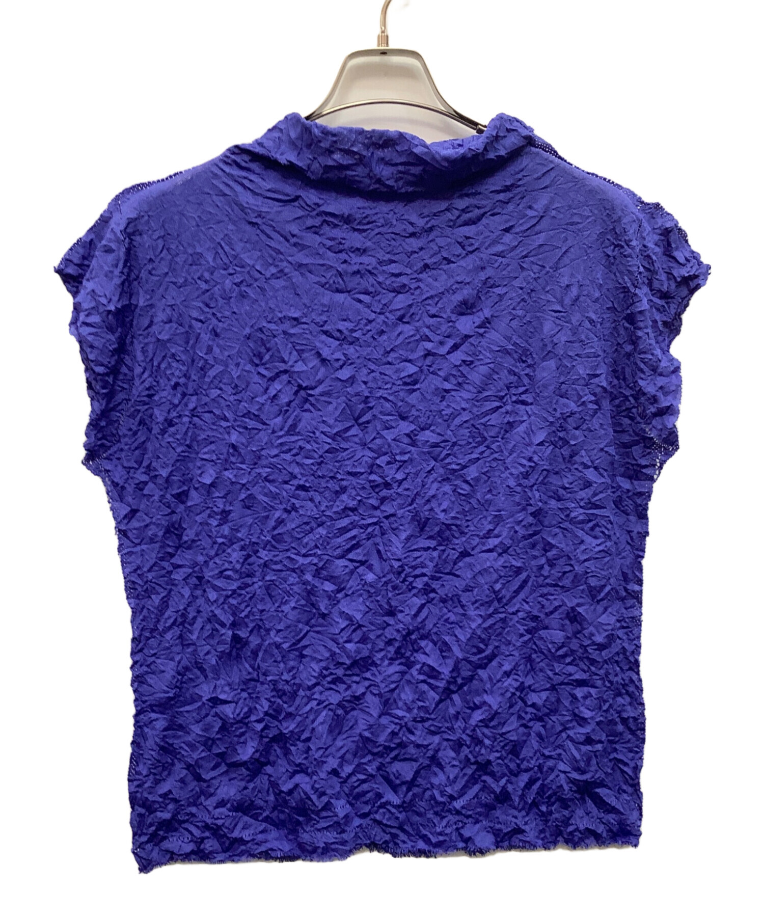 me ISSEY MIYAKE ミーイッセイミヤケ ブラウス M 青 【古着】【中古】【送料無料】 中古・古着通販】ISSEY MIYAKE me (イッセイ ミヤケ ミー) ブラウス