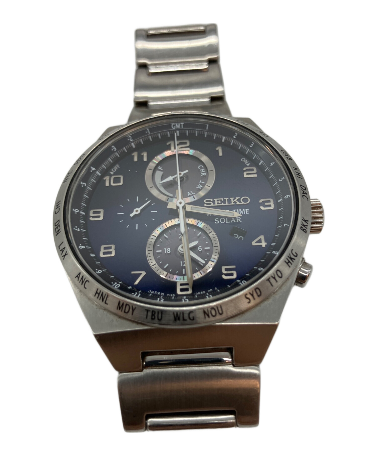 中古・古着通販】SEIKO (セイコー) ワールドタイム ソーラー充電 