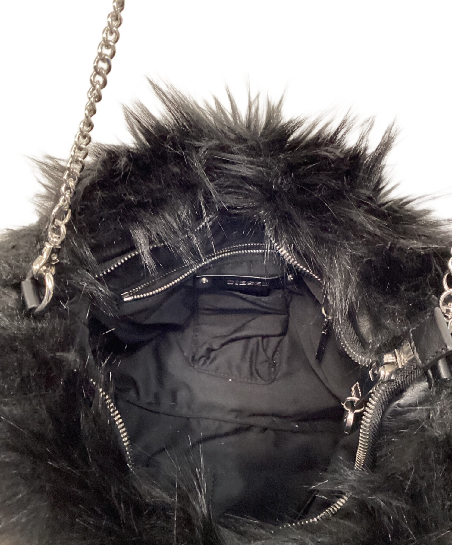中古・古着通販】DIESEL (ディーゼル) フェイクファーショルダーバッグ