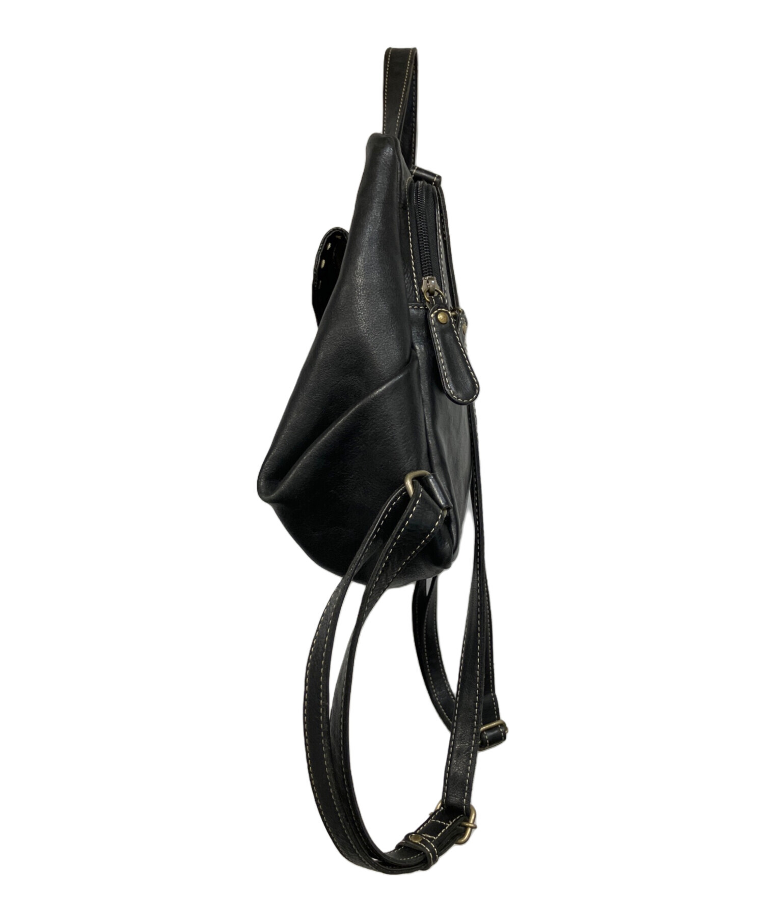 中古・古着通販】DAKOTA (ダコタ) レザーリュック ブラック｜ブランド