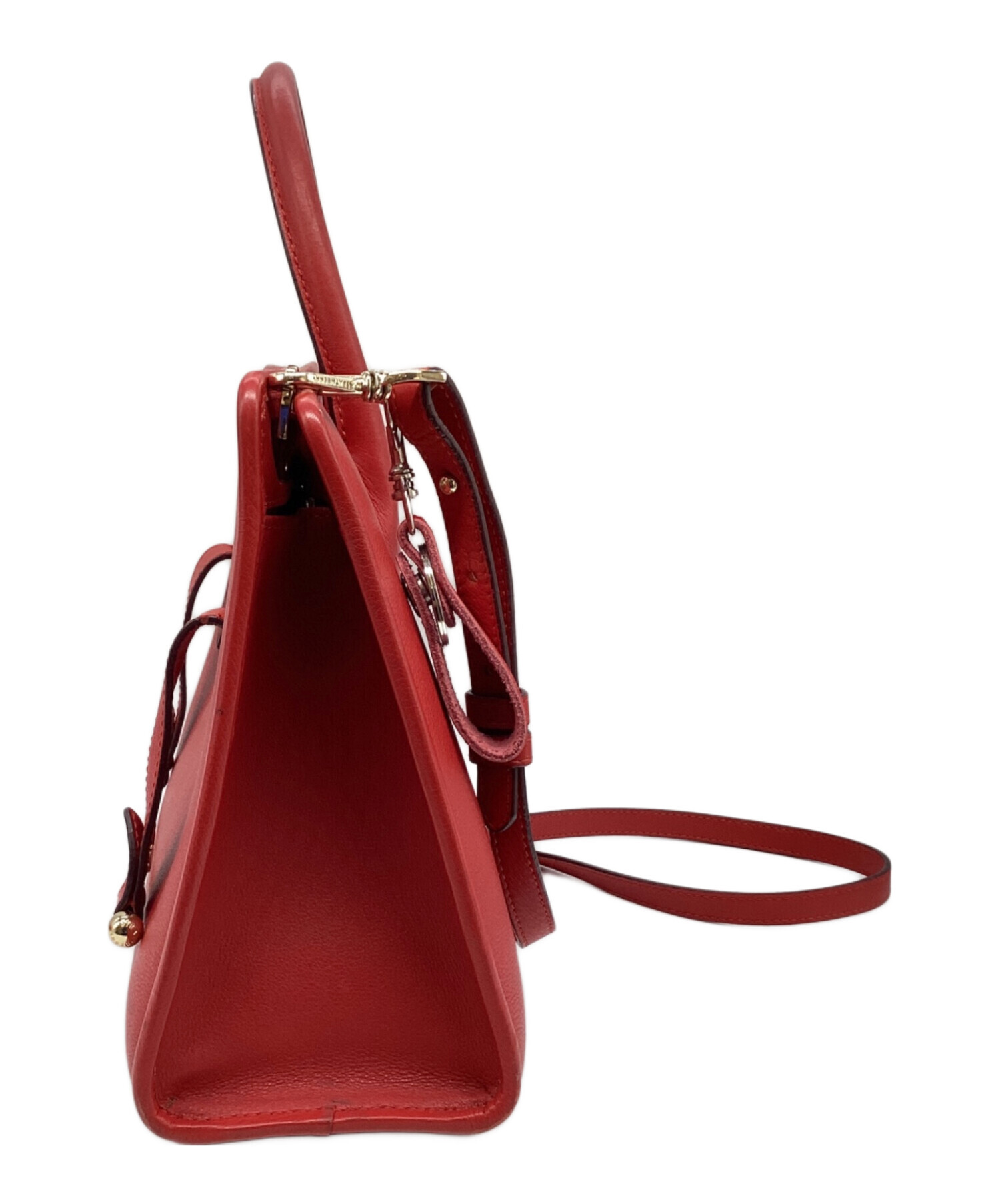 STRATHBERRY 新品未使用 現行非売品 レッドレザー ショルダーバッグ 