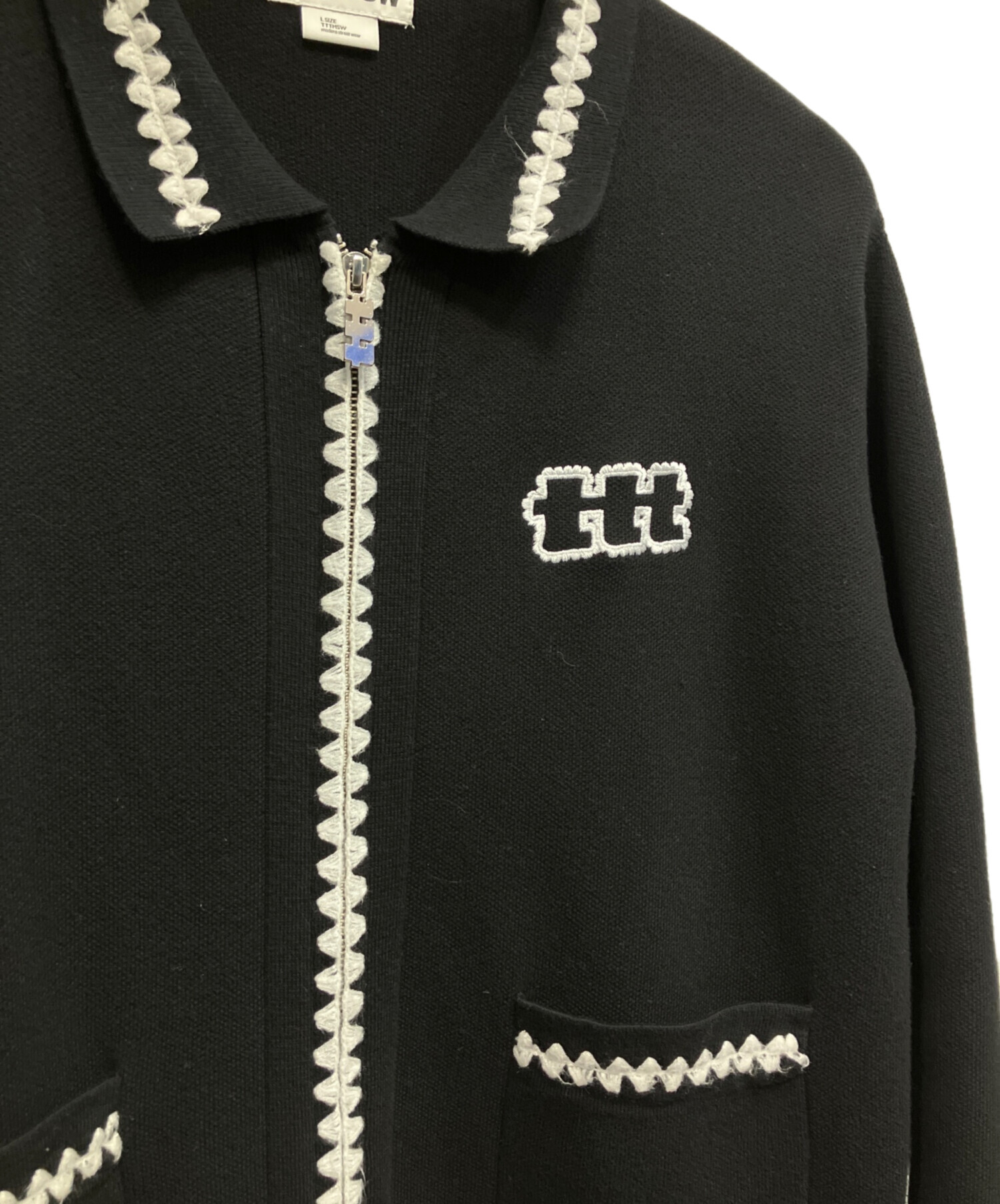 中古・古着通販】TTT MSW (ティー) ニットジャケット ブラック サイズ