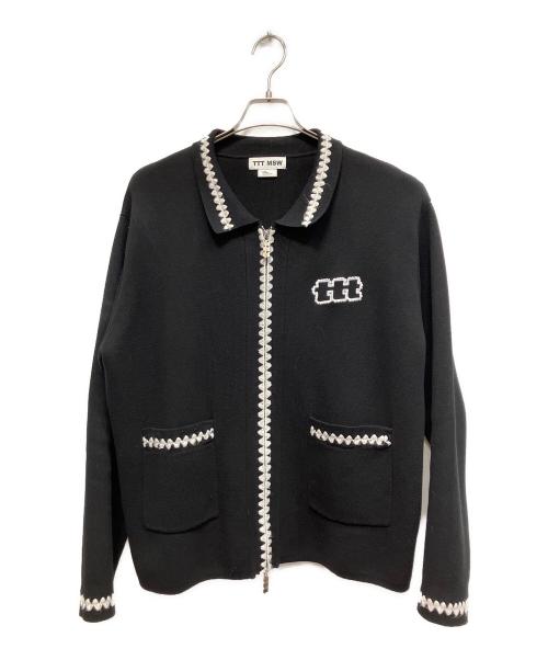 チ*ン様 TTT MSW ビーチニット　値下げ可能 中古・古着通販】TTT MSW (ティー) ニットジャケット ブラック サイズ