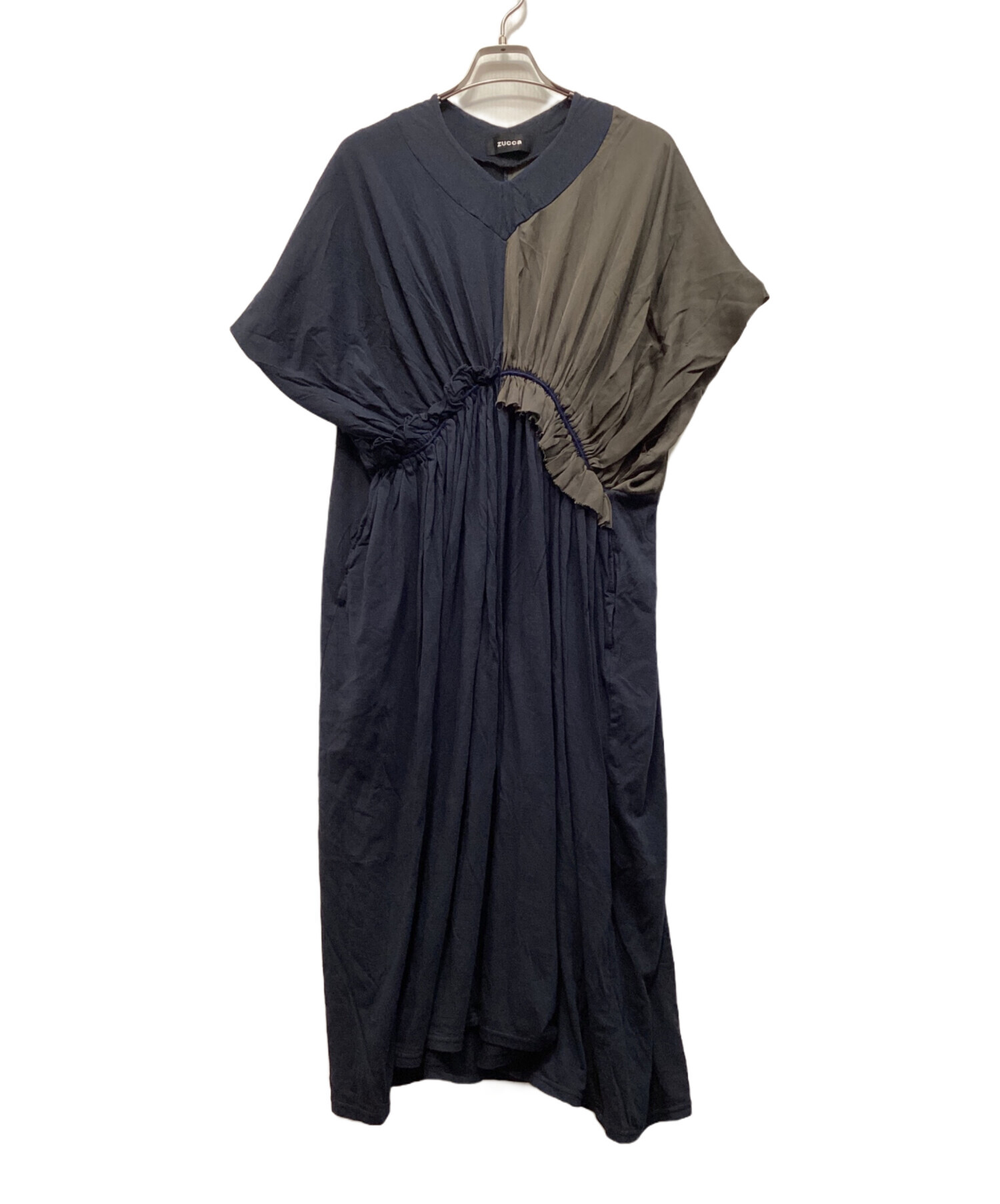Kouページ 中古・古着通販】ZUCCA (ズッカ) ギャザードッキングワンピース