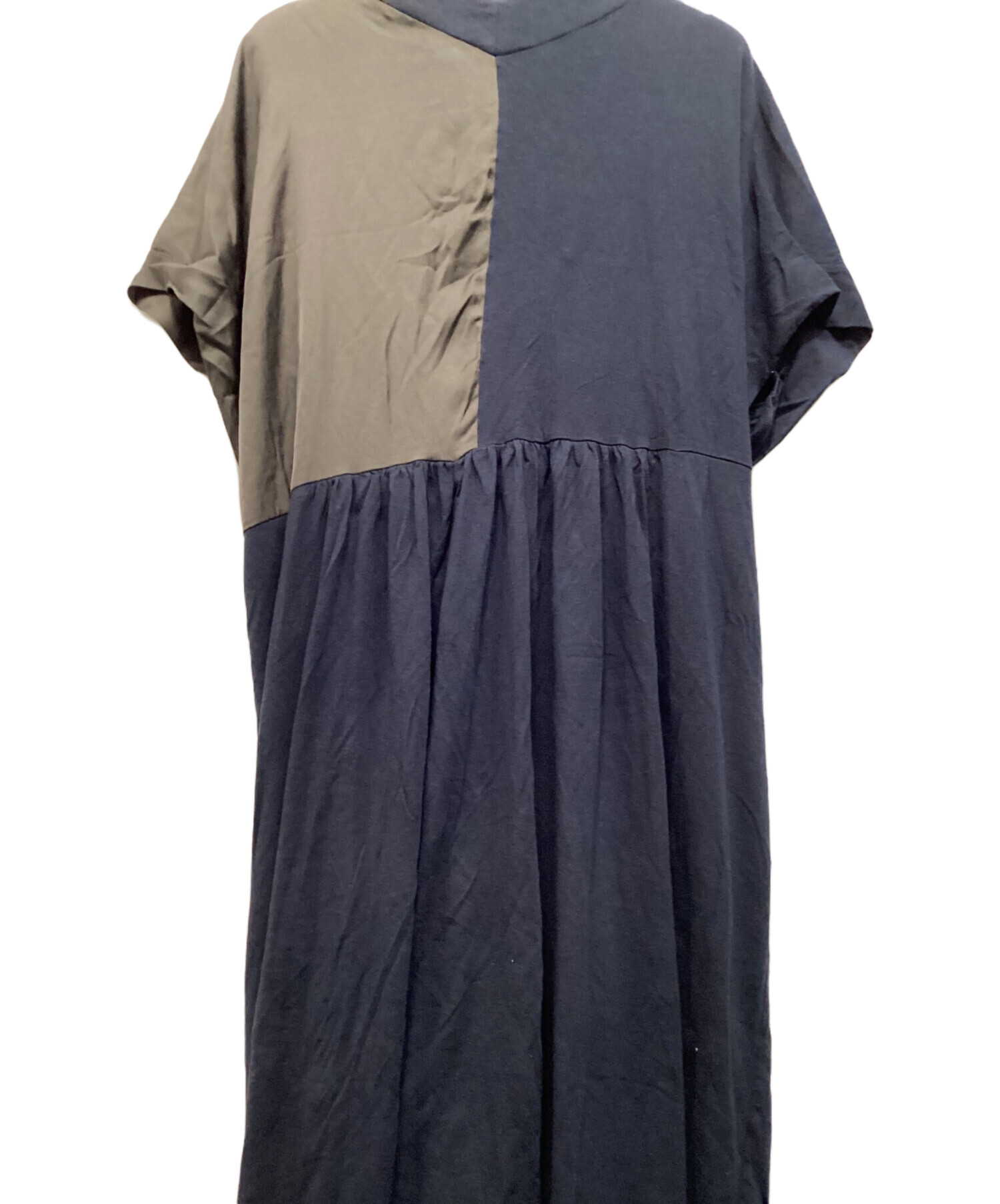中古・古着通販】ZUCCA (ズッカ) ギャザードッキングワンピース