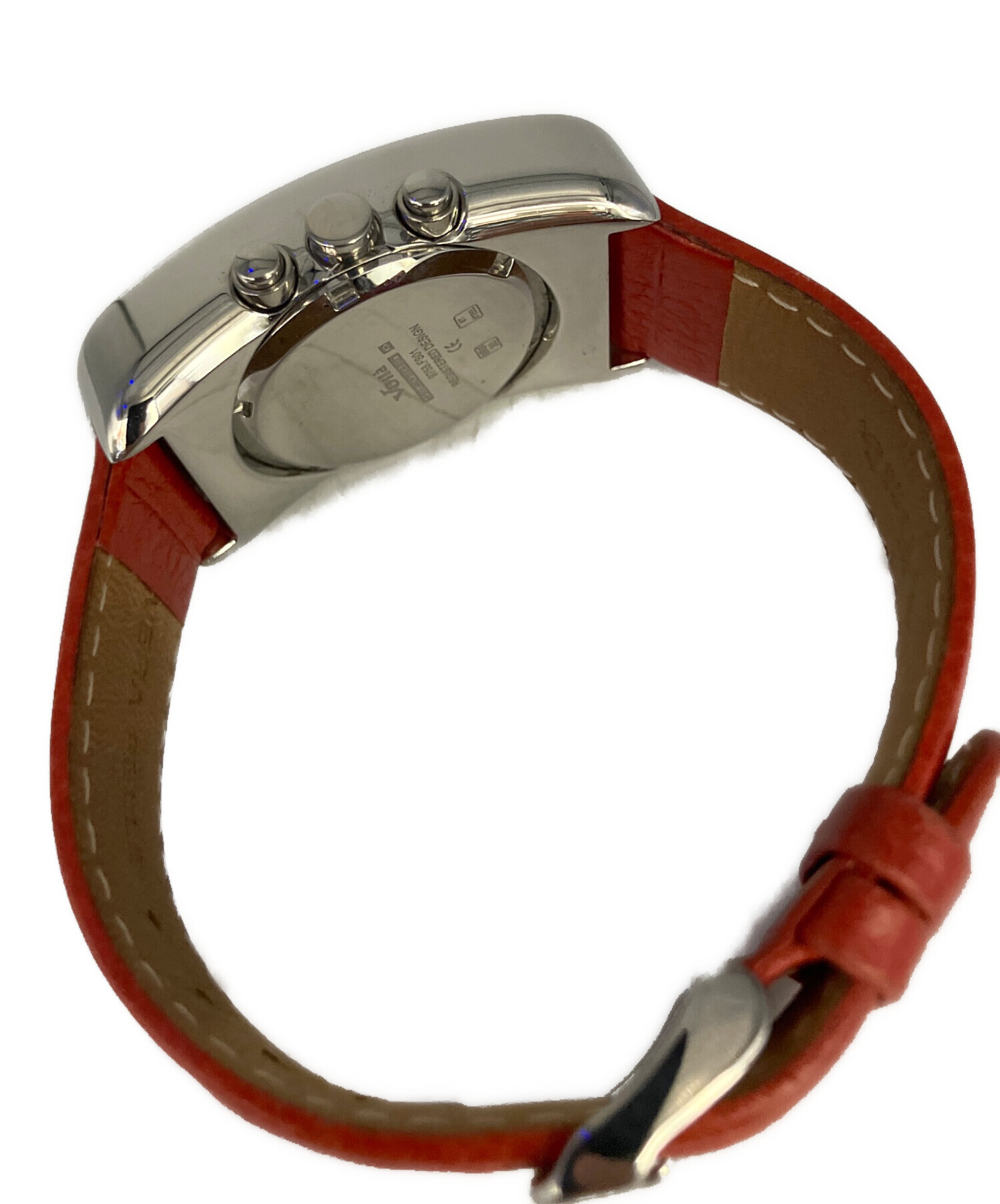 中古・古着通販】voila (ヴォアラ) レザーベルト 腕時計 レッド