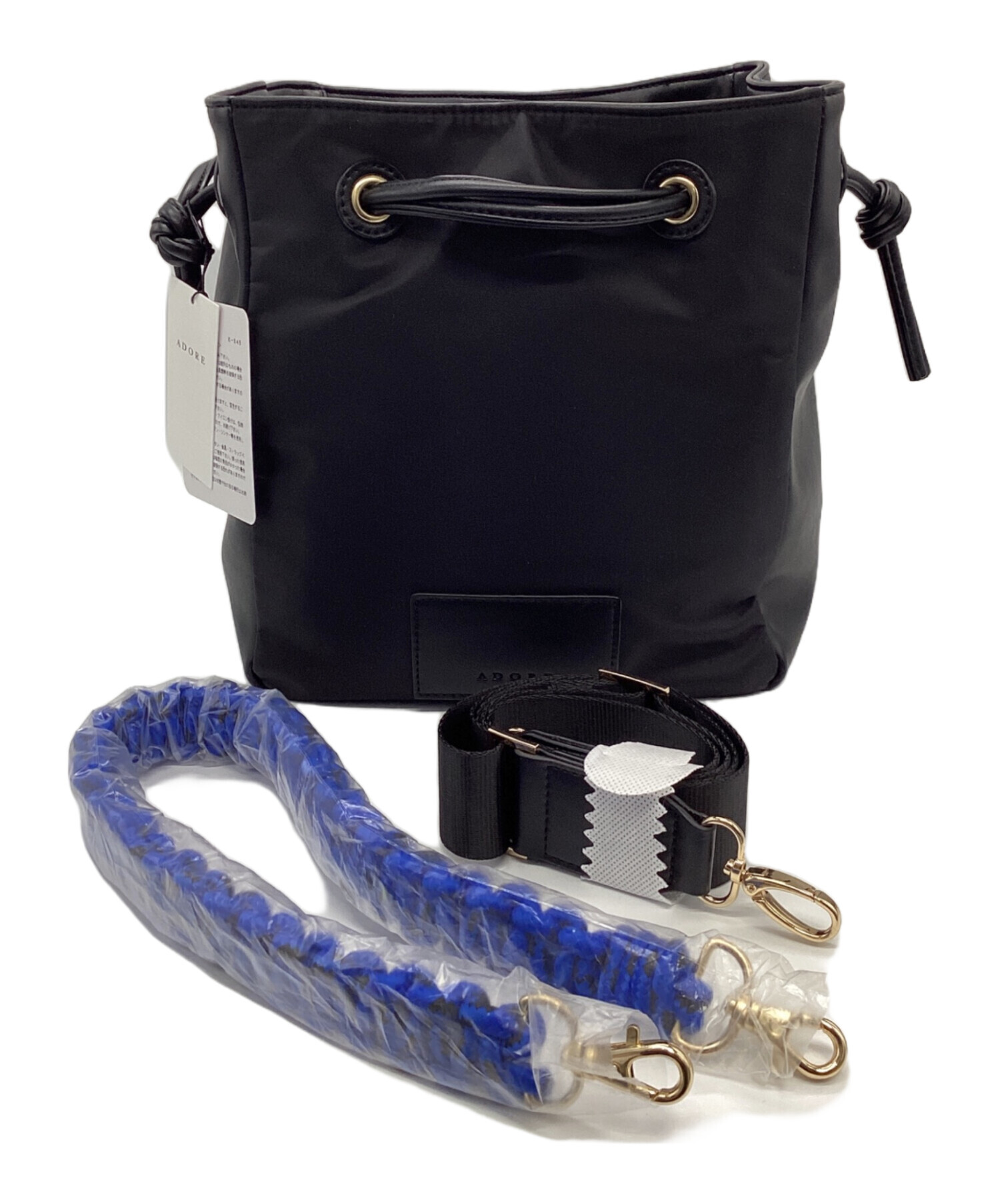 中古・古着通販】ADORE (アドーア) ナイロンショルダーバッグ ブラック
