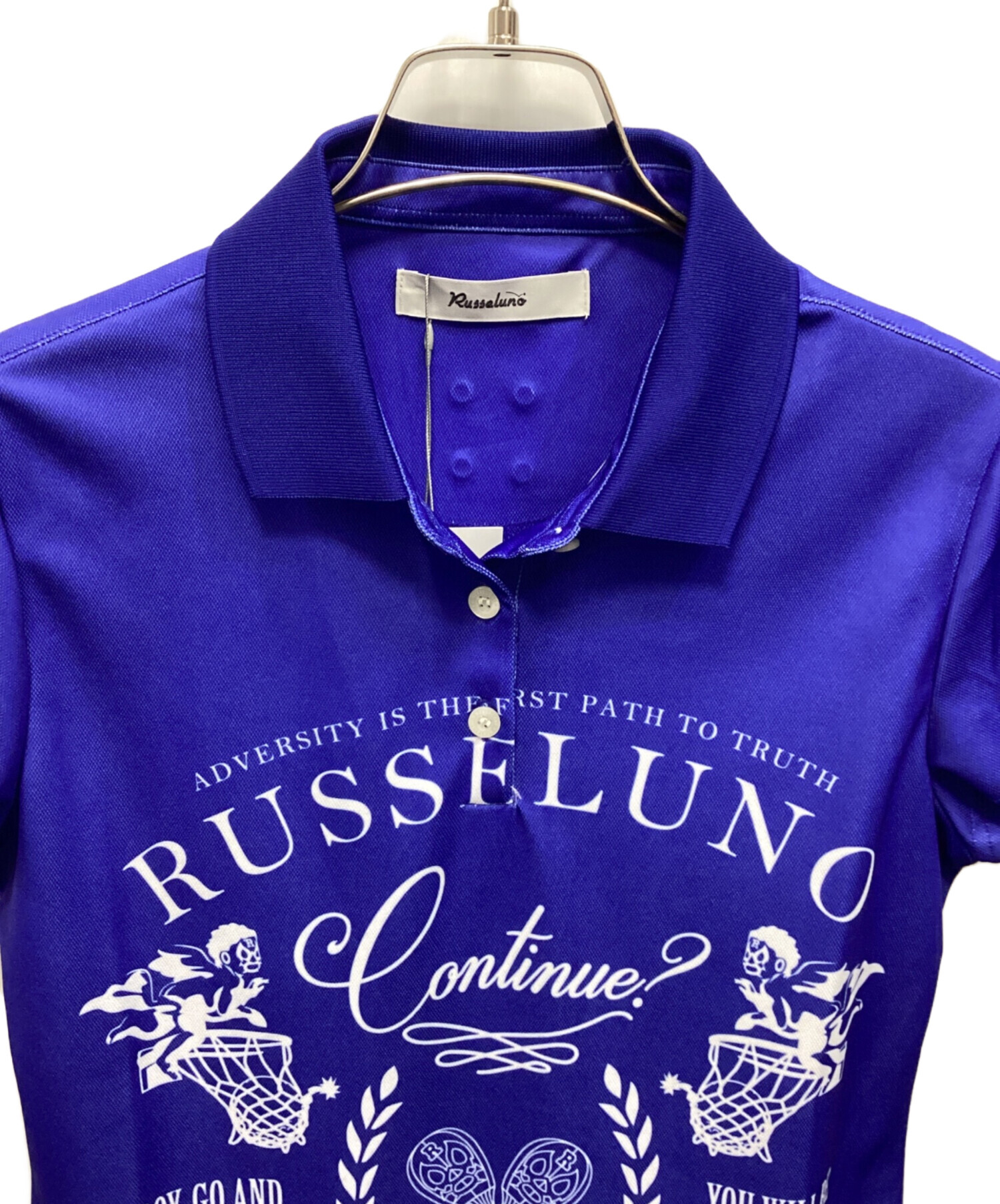 中古・古着通販】RUSSELUNO (ラッセルノ) CONTINUE POLO ブルー 未使用