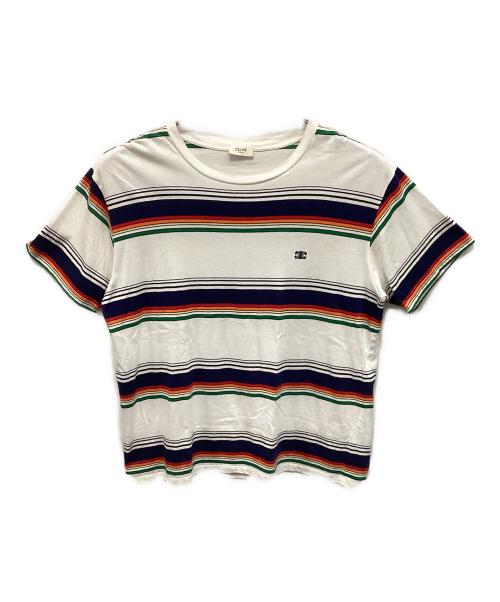 中古・古着通販】CELINE (セリーヌ) ボーダーTシャツ ホワイト サイズ