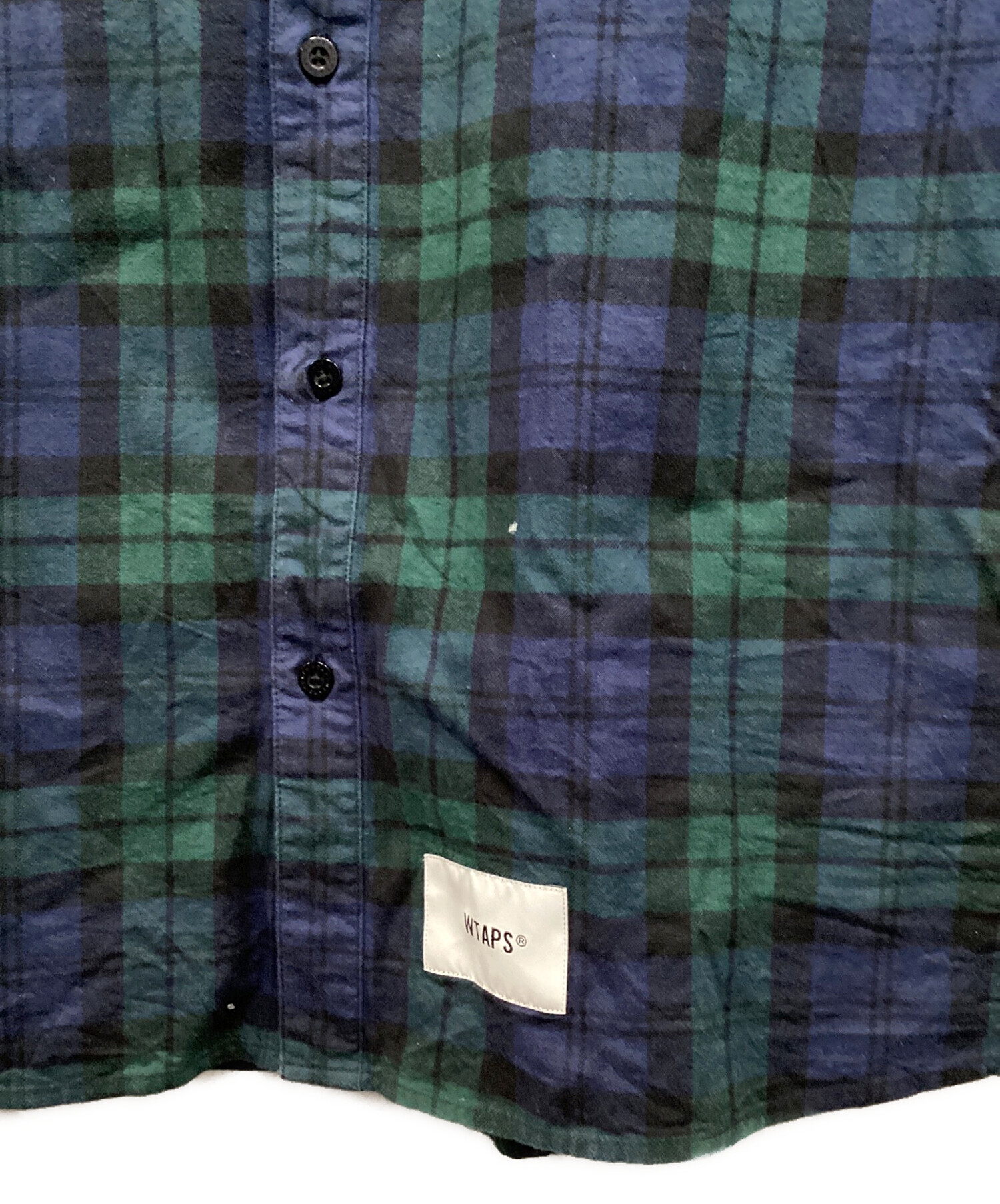 中古・古着通販】WTAPS (ダブルタップス) ブラックウォッチシャツ