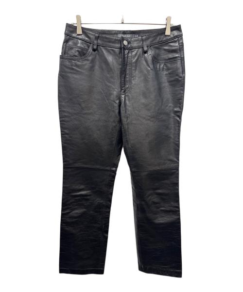 中古・古着通販】GAP (ギャップ) BOOT CUT レザーパンツ ブラック