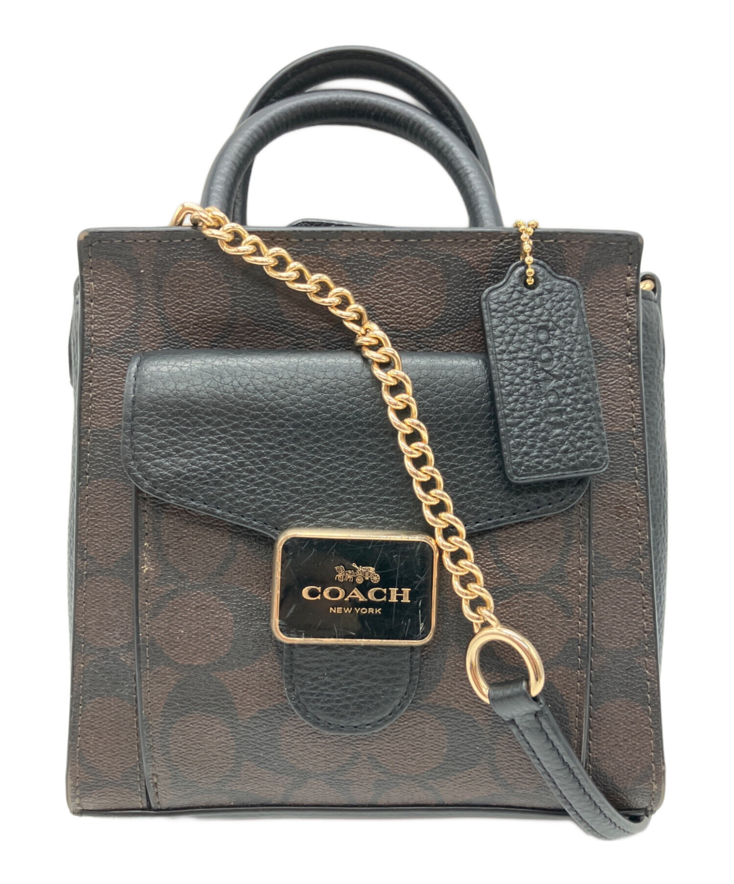 中古・古着通販】COACH (コーチ) 2WAYショルダーバッグ ブラウン 